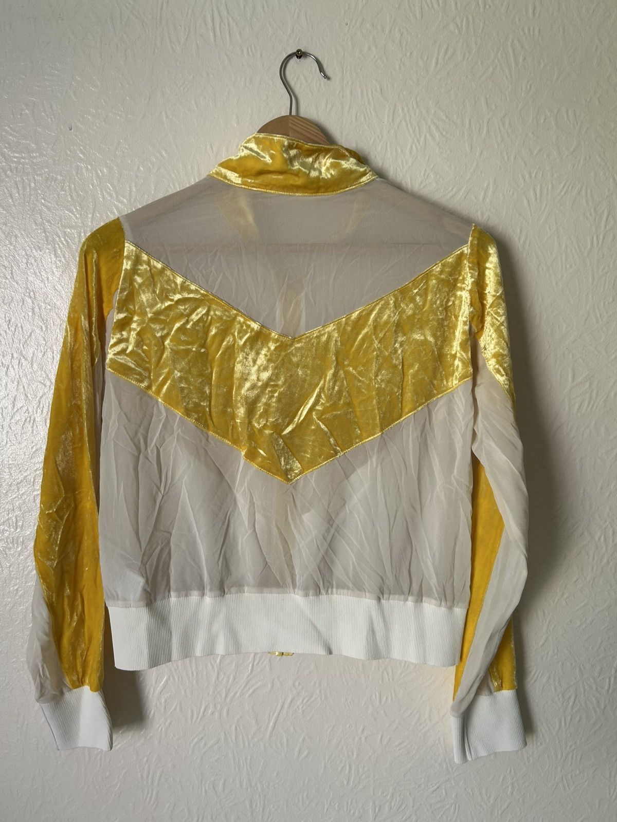 Other vintage y2k yellow and white women's windbreaker jacket Size S / US 4 / IT 40 - 5 Thumbnail