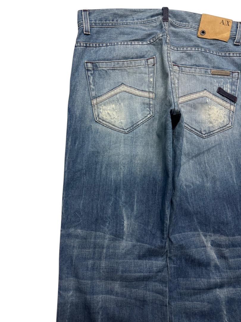If Six Was Nine VINTAGE ARMANI EXCHANGE DESTROY SPLASHING FADED DENIM GRUNGE Size US 31 - 11 Thumbnail