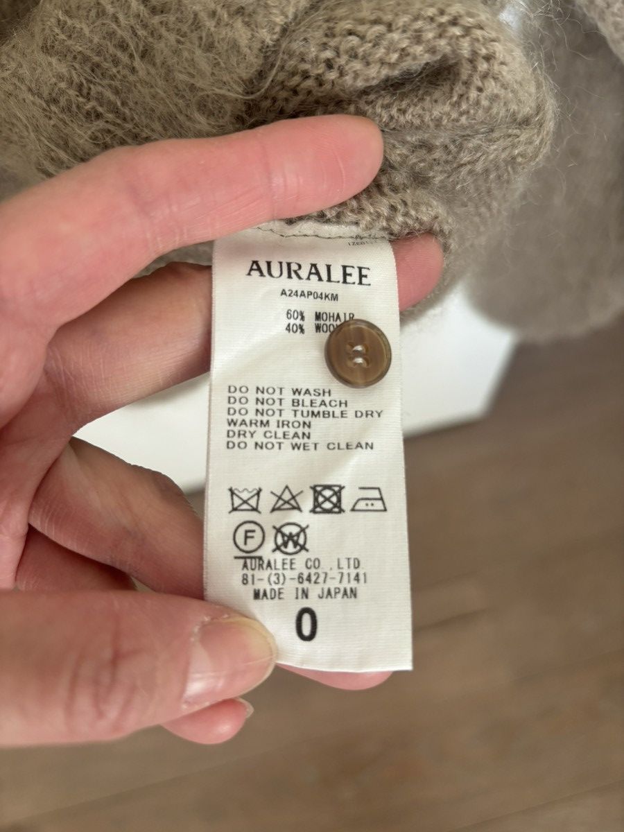 Auralee Mohair Wool Polo Cropped Sweater Size XS / US 0-2 / IT 36-38 - 4 Thumbnail