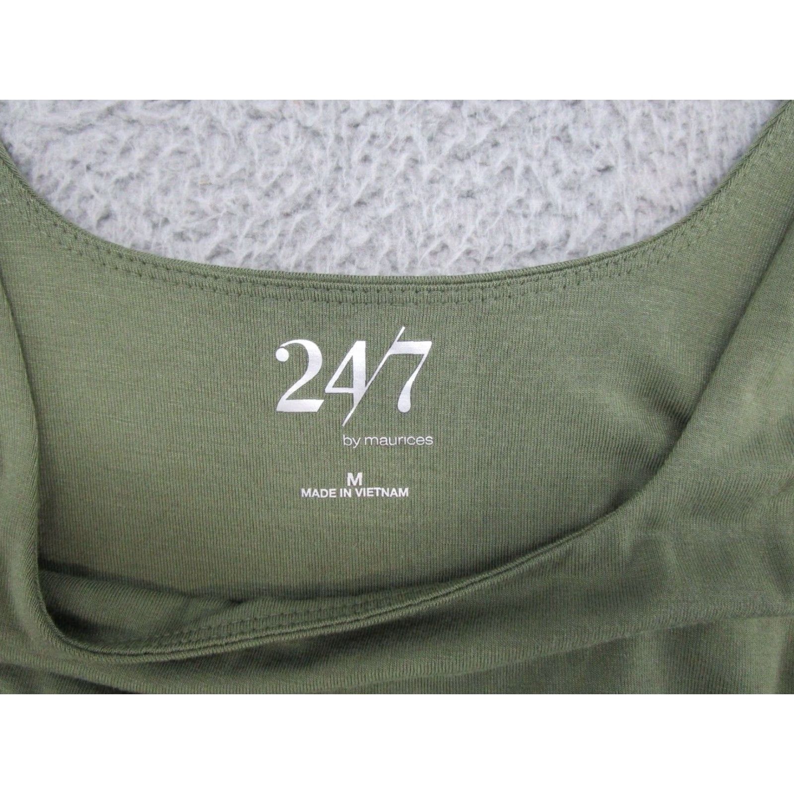 Vintage Maurices Dress Sleeveless Olive Green Stretch Midi Size Medium NEW Size M / US 6-8 / IT 42-44 - 2 Thumbnail