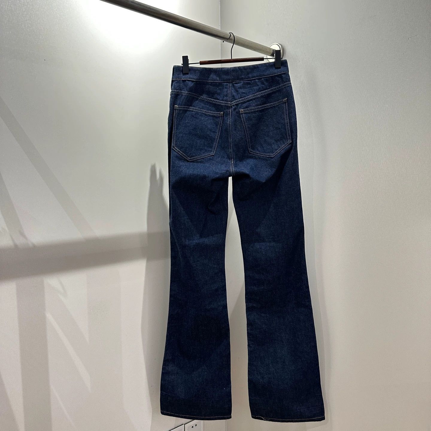 Celine Celine apr655 Triomphe Gold Hardware Flared Jeans Women's 26 Size 26" / US 2 / IT 38 - 2 Thumbnail
