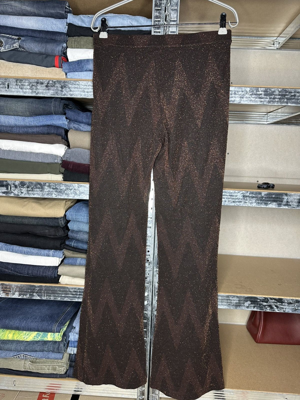 Other Ottod’Ame Metallic Knit Bootcut Flared Pants IT 42 Size 28" / US 6 / IT 42 - 2 Thumbnail