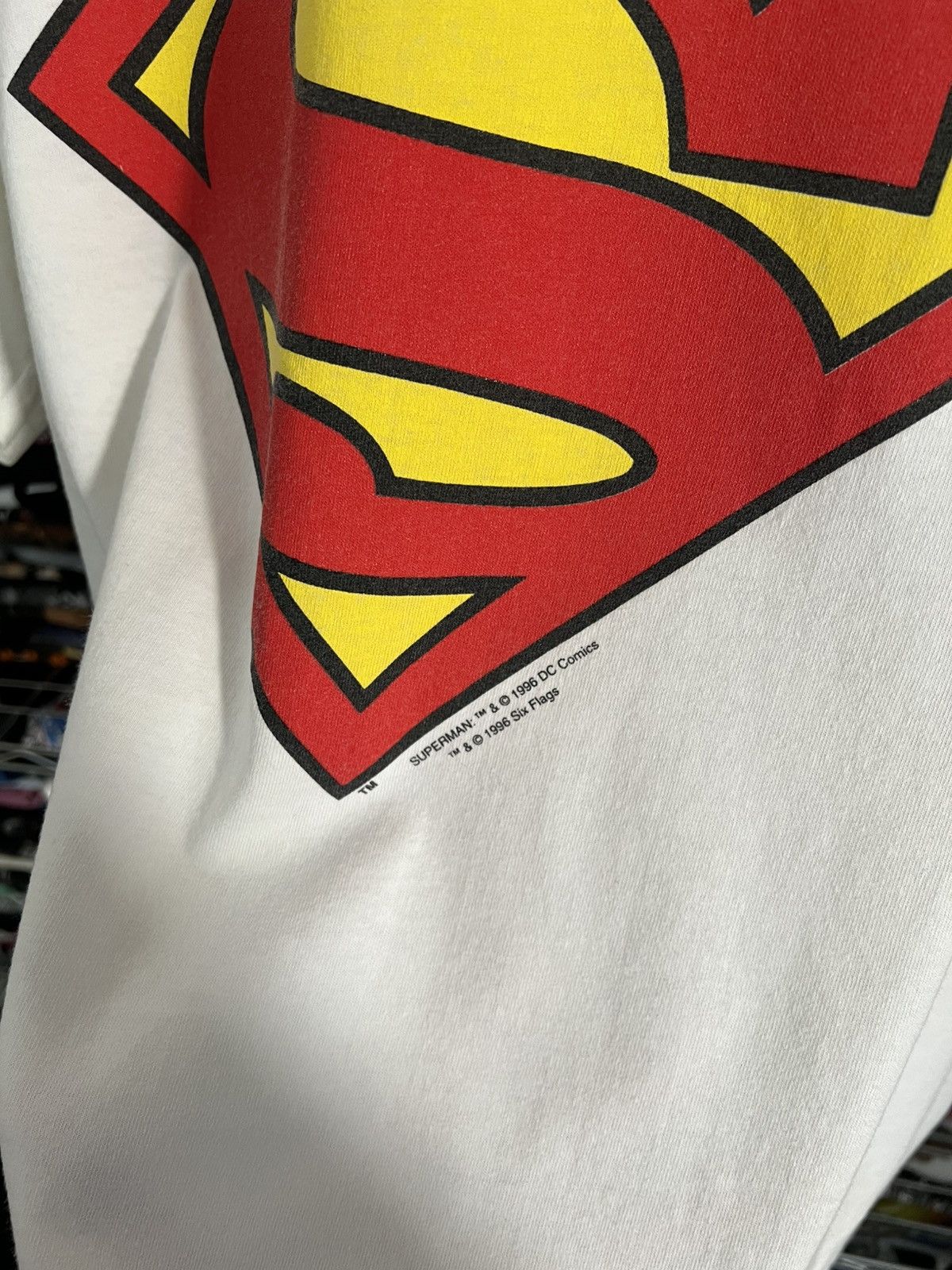 DC Comics 1996 Six Flags Superman The Escape Single Stitch Tee Size US XL / EU 56 / 4 - 3 Thumbnail