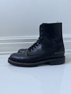 Common projects zipper hot sale combat boot