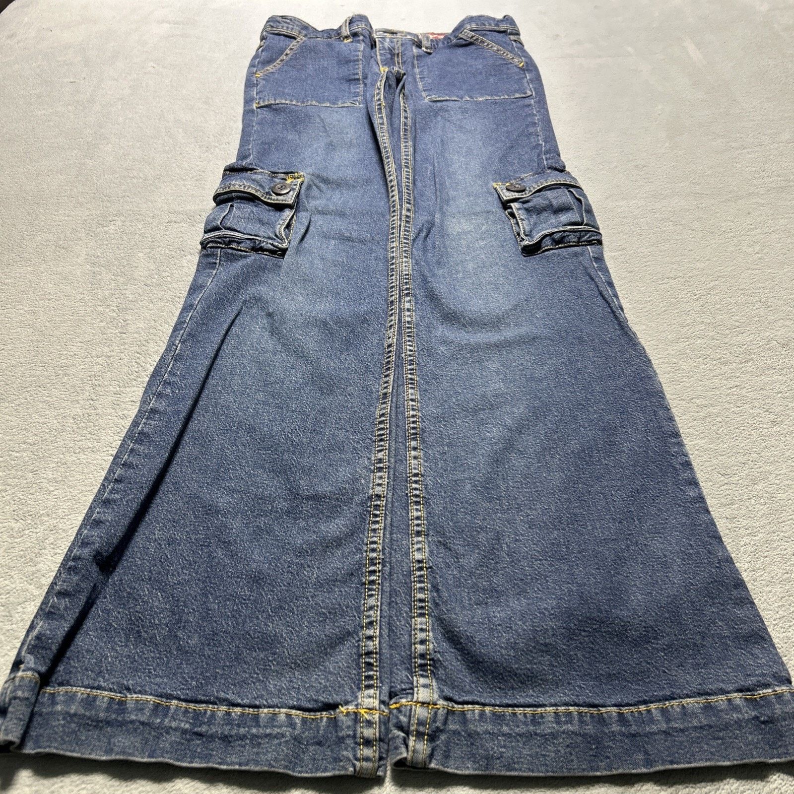Fiorucci Y2k 2000s Beyond Baggy Cargo Pants Womens 5 30x32 Flare Dojo Size 27" / US 4 / IT 40 - 1 Thumbnail