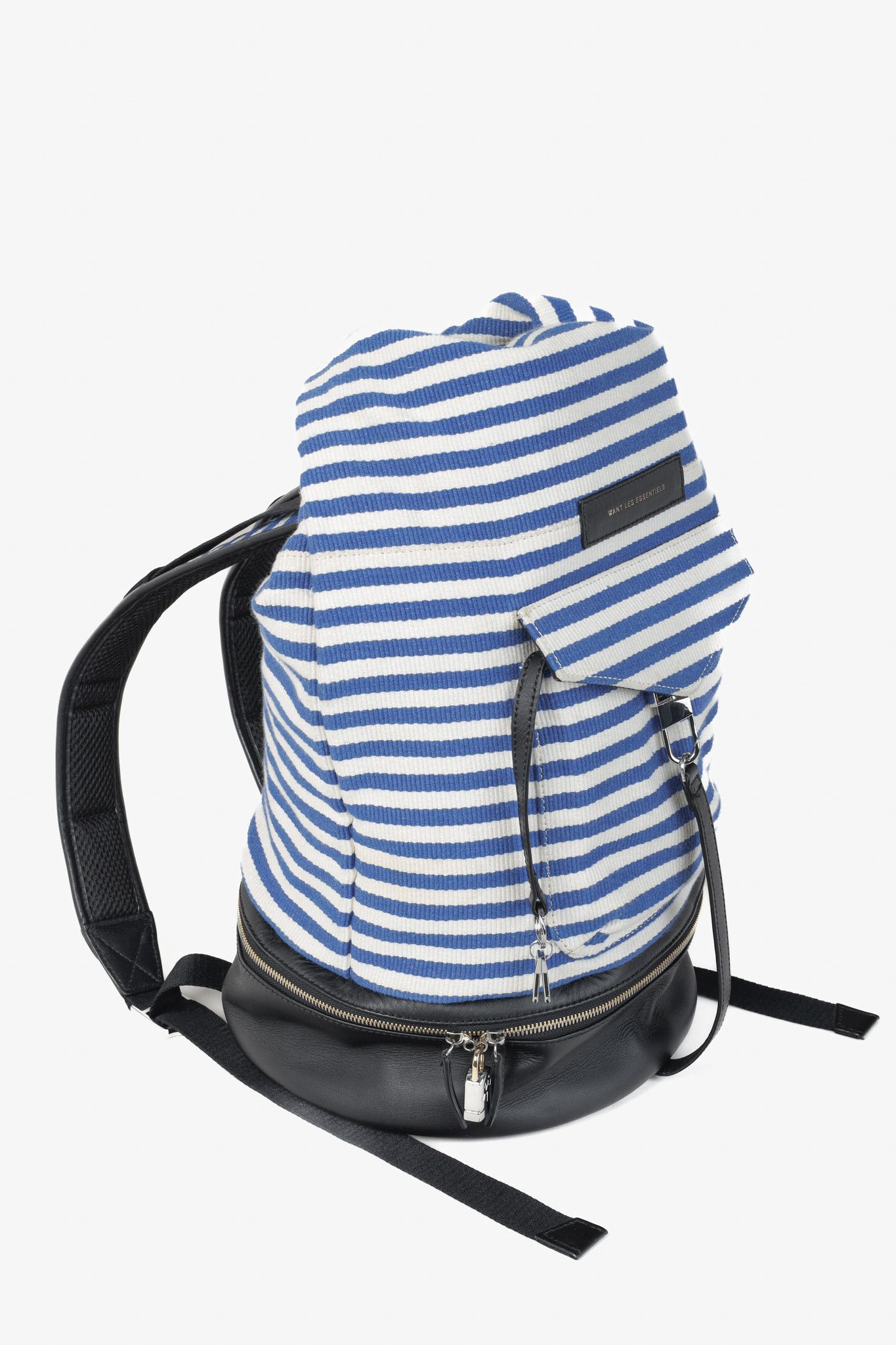 WANT Les Essentiels Want Les Essentiels Blue and White Striped Backpack Size ONE SIZE - 6 Thumbnail