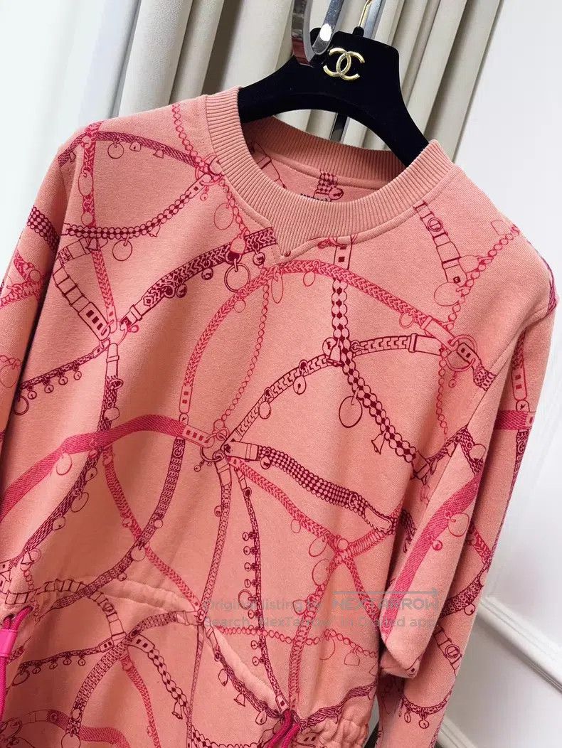 Hermes Hermes Pink Lock Chain Printed Hoodie Dress Size XS / US 0-2 / IT 36-38 - 3 Thumbnail