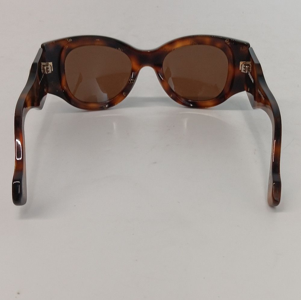 Balenciaga Balenciaga Tortoise Brown BB0070S Logo Cat Eye Sunglasses Size ONE SIZE - 6 Thumbnail