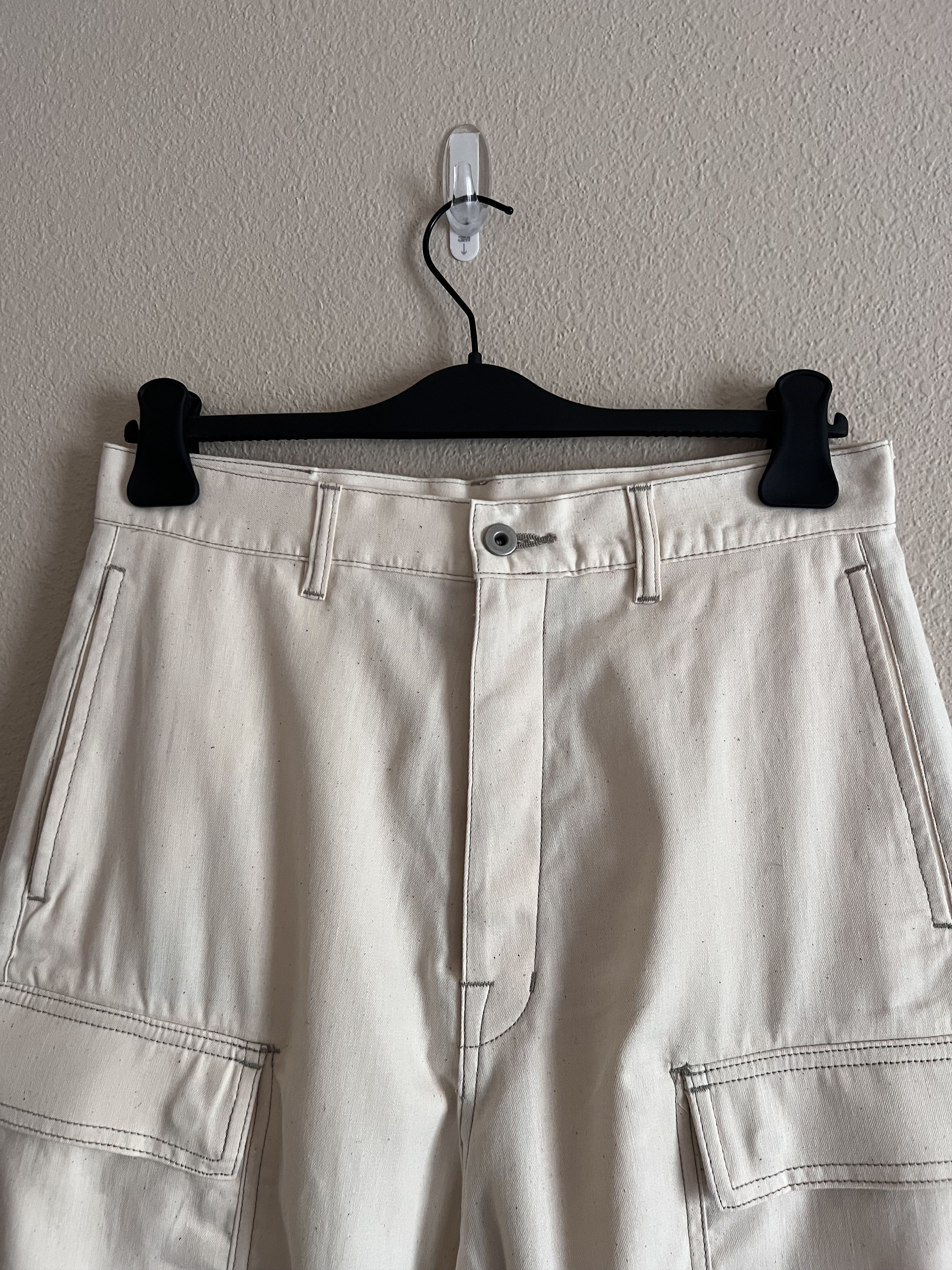 Rick Owens Drkshdw Rick Owens DRKSHDW Geth Cargo Pants in Natural Size US 30 / EU 46 - 2 Thumbnail