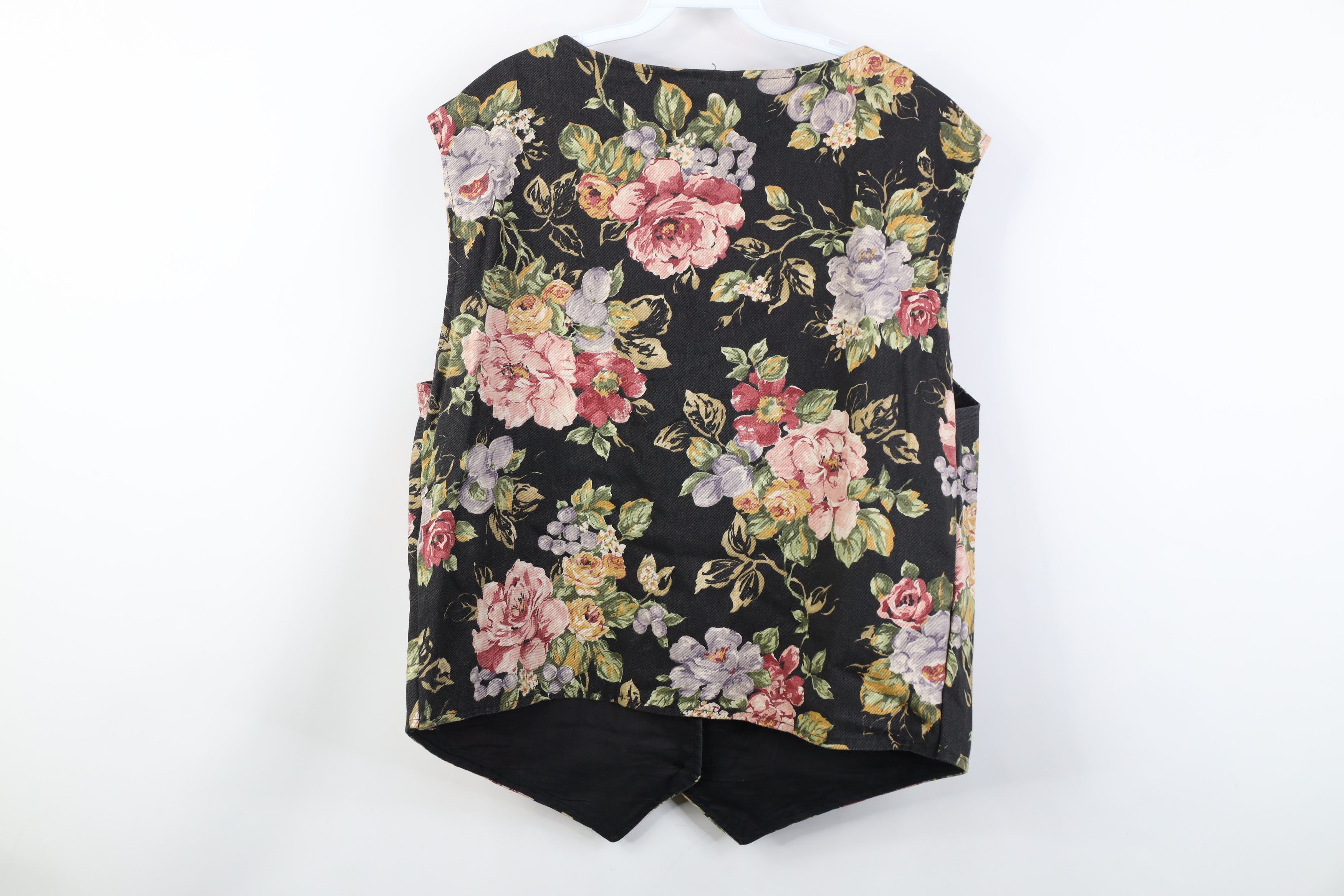 Vintage Vintage 90s Streetwear Flower Floral Button Vest Jacket Size XL / US 12-14 / IT 48-50 - 10 Thumbnail