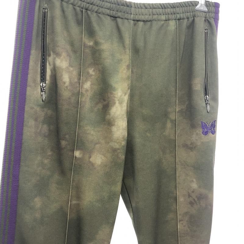 Needles Sweat Pants Dyed Zip Pocket Logo Polyester Khaki Size US 35 - 3 Thumbnail