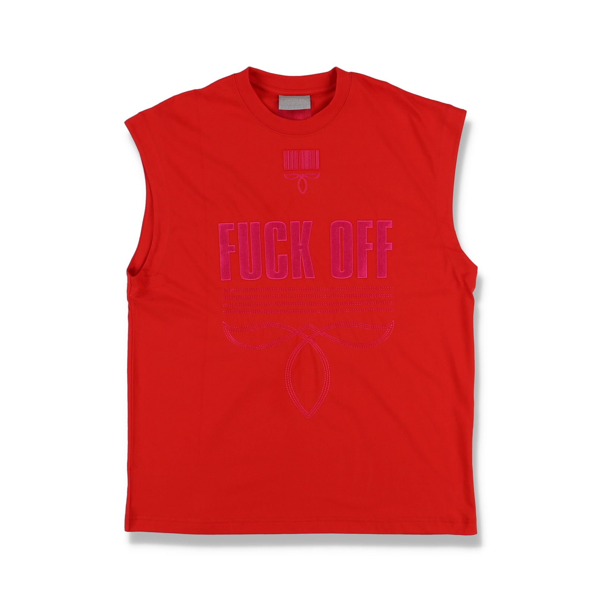Vetements VTMNTS Red Embroidered College Logo Tank Top Size XS / US 0-2 / IT 36-38 - 2 Thumbnail