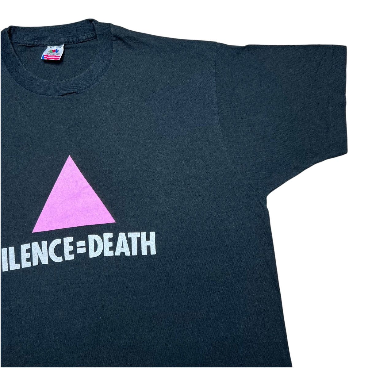 Vintage Vintage 1980s Silence Equals Death AIDS Awareness Promo Tee Size US XL / EU 56 / 4 - 7 Thumbnail
