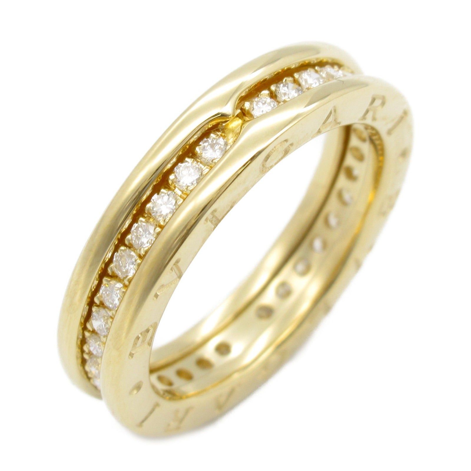 Bvlgari B Zero One Ring 1Belt Full Diamond K18 (Yellow Gold) Clear