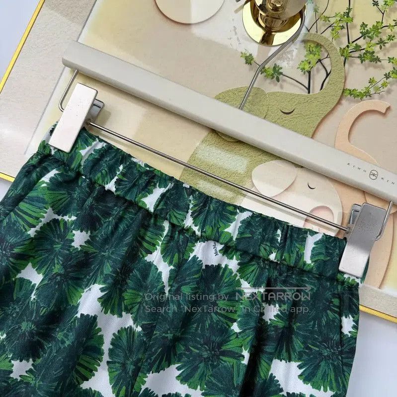 Max Mara MaxMara Green Silk Printed Casual Pants . Size 22" - 6 Thumbnail