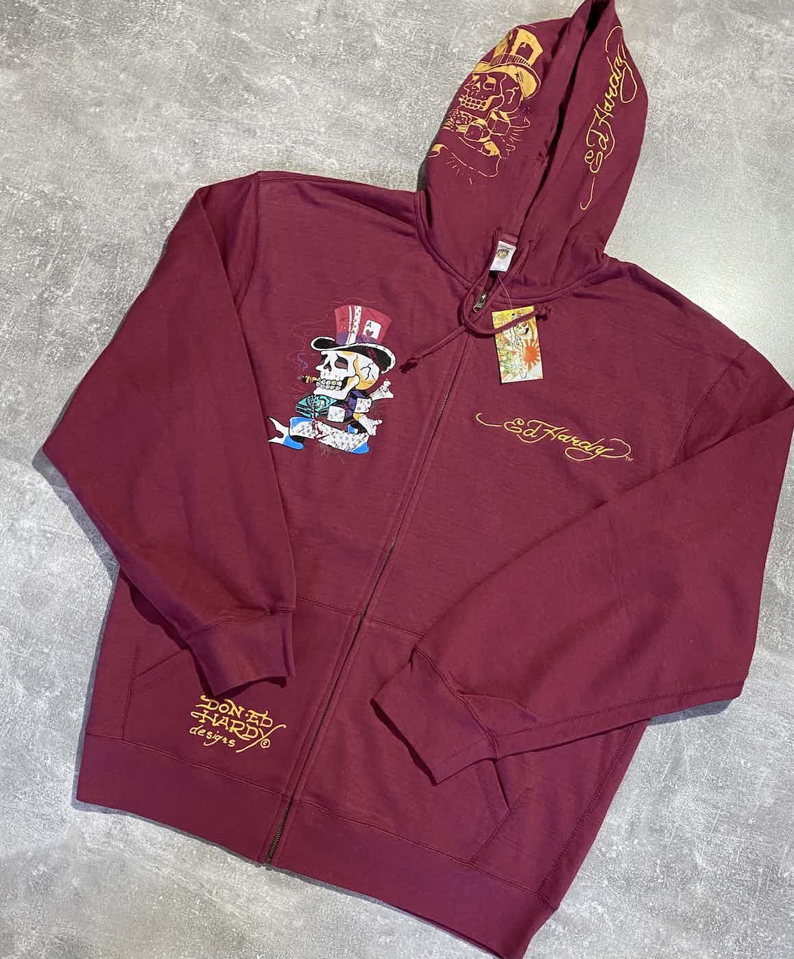 Ed Hardy Vintage Y2K Ed Hardy Big Skull Tattoos Hoodie Size US XXL / EU 58 / 5 - 2 Thumbnail