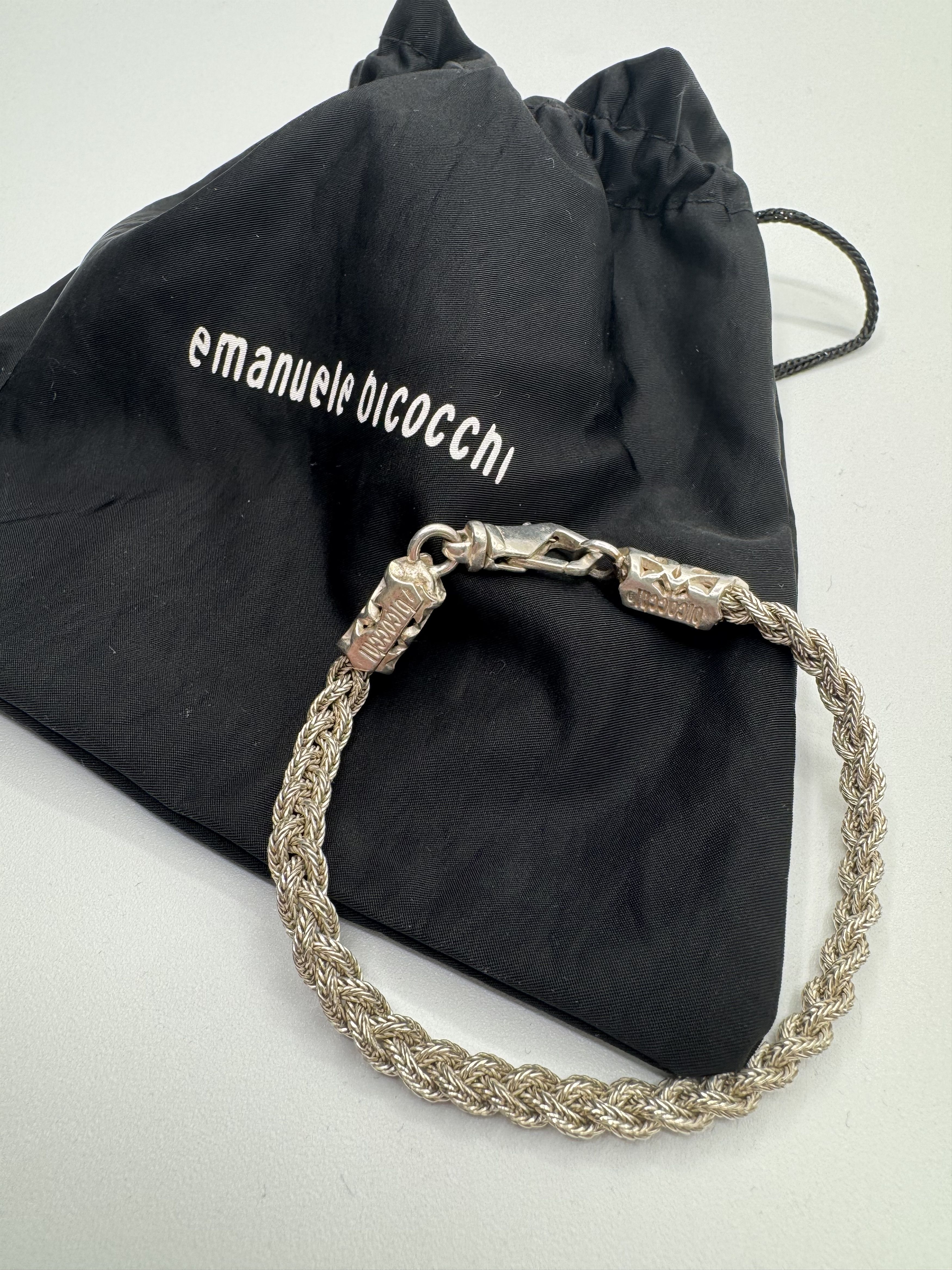 Emanuele Bicocchi Emanuele Bicocchi Silver Diamond Cut Bracelet Size ONE SIZE - 10 Thumbnail