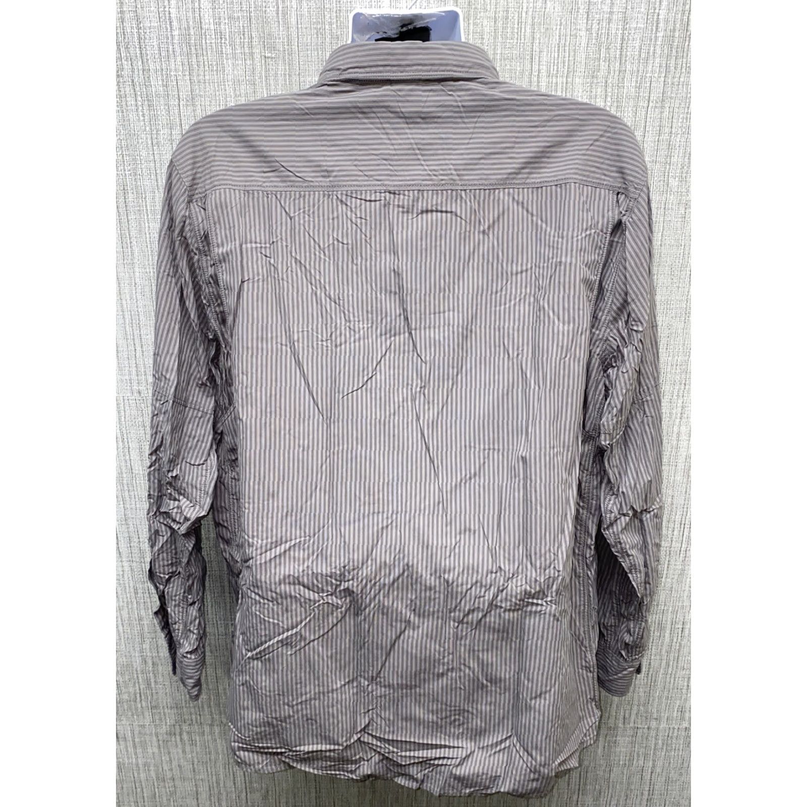 The North Face The North Face Mens Gray Striped Long Sleeve Button Front Shirt XL Size US XL / EU 56 / 4 - 5 Thumbnail