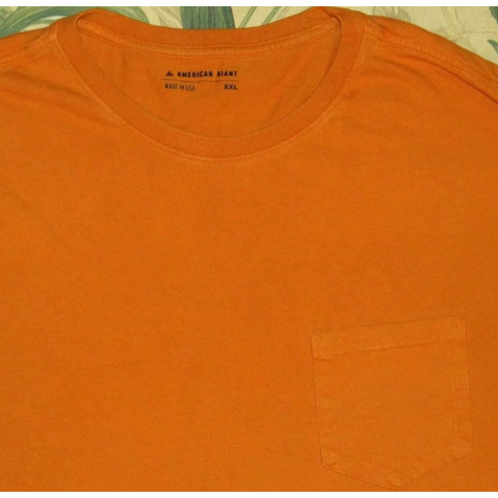 Vintage AMERICAN GIANT Orange Cotton Long Sleeve Shirt Made In USA XXL Mens Size US XXL / EU 58 / 5 - 2 Thumbnail