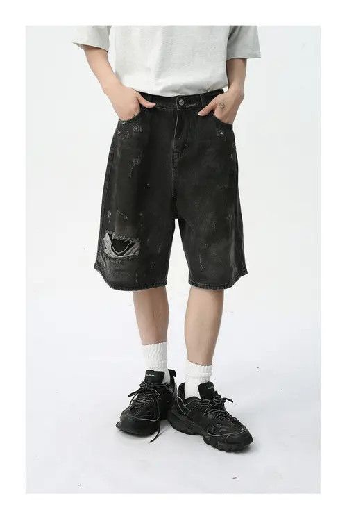 Other Street retro distressed loose ripped denim shorts Size US 32 / EU 48 - 2 Thumbnail