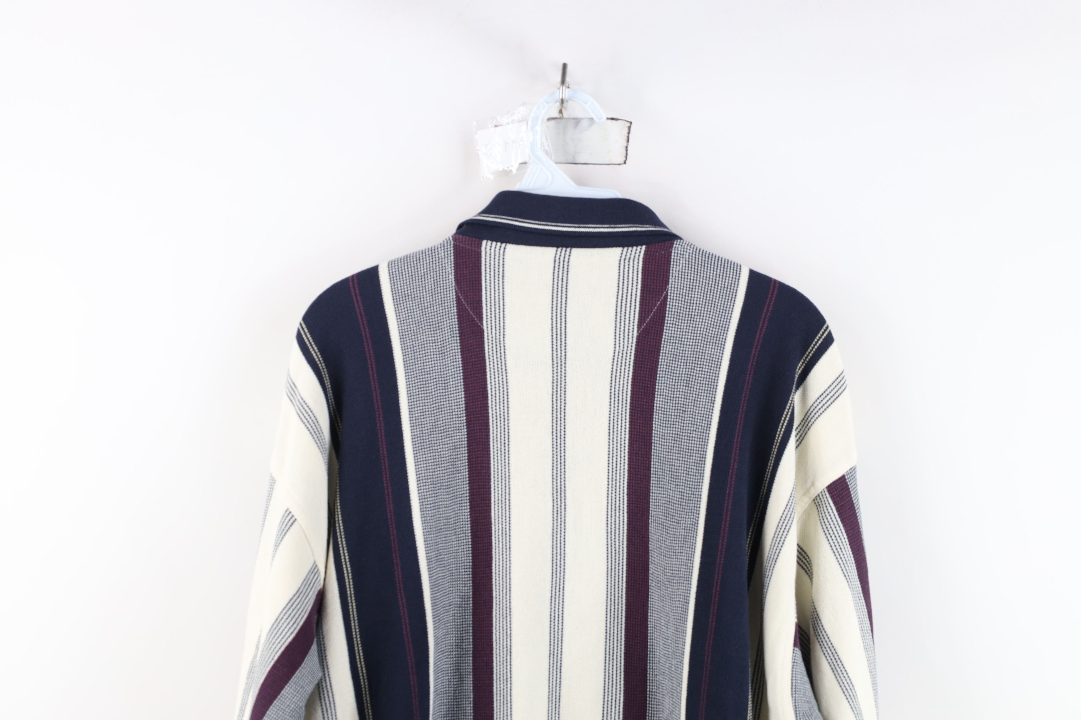 Vintage Vintage 90s Streetwear Knit Long Sleeve Pullover Polo Size US XL / EU 56 / 4 - 14 Thumbnail