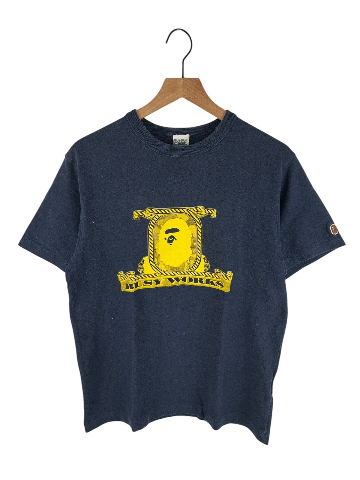 Pre-owned Bape Og  Head Logo Print T-shirt In Blue