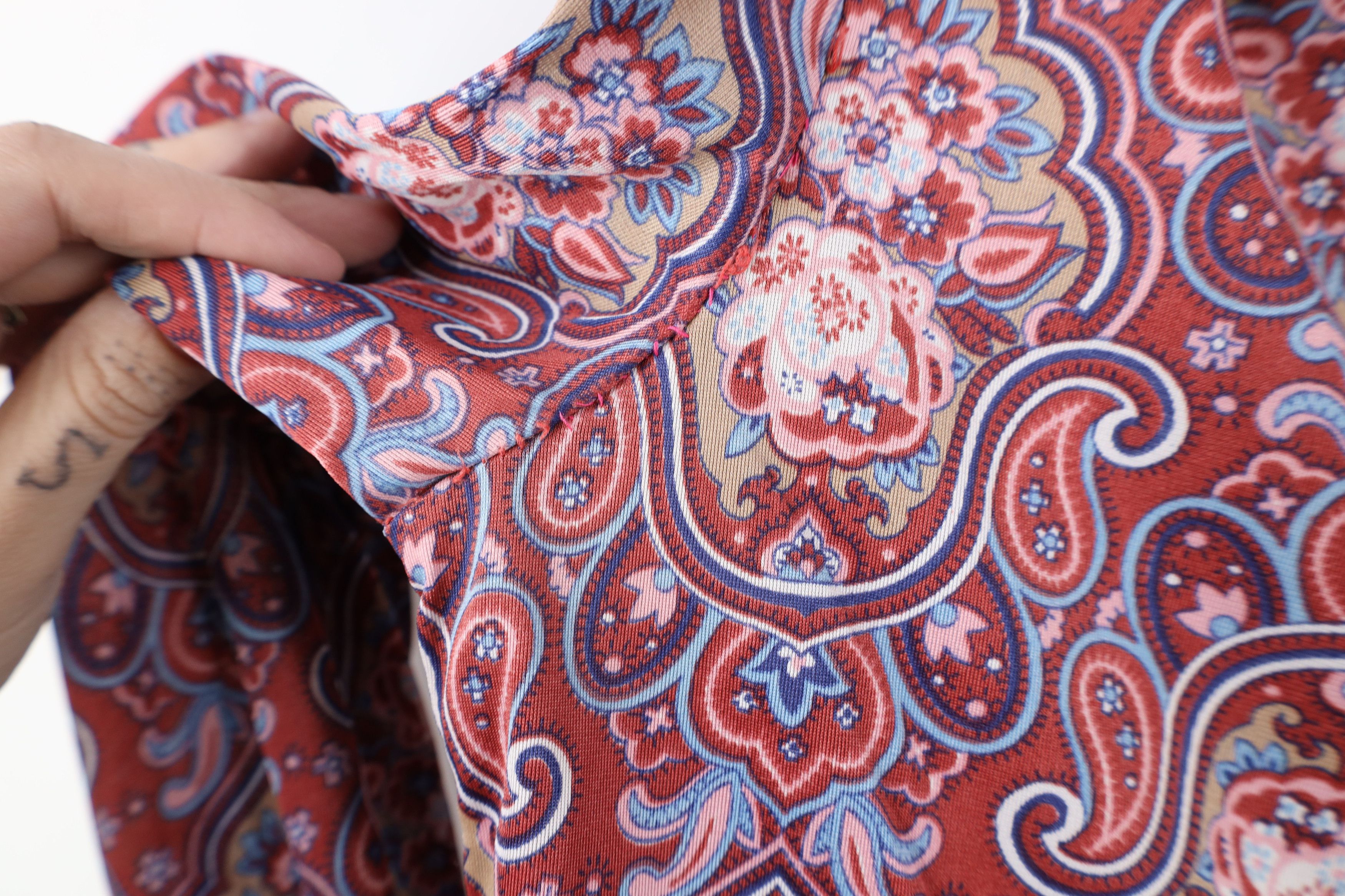 Vintage Vintage 70s Mid Century Modern MCM Flower Knit Button Shirt Size M / US 6-8 / IT 42-44 - 5 Thumbnail