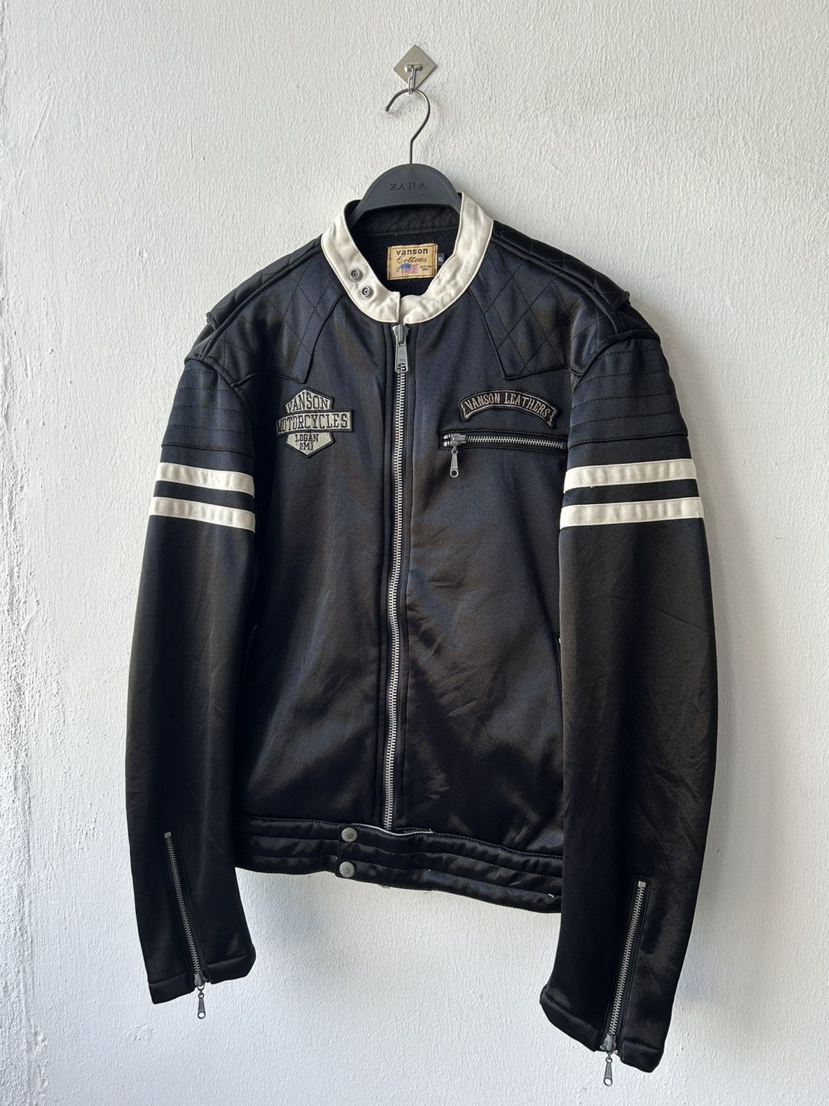 Vanson Leathers Vanson Motorcycle Jacket Skull Falmes Jacket Size US XL / EU 56 / 4 - 4 Thumbnail