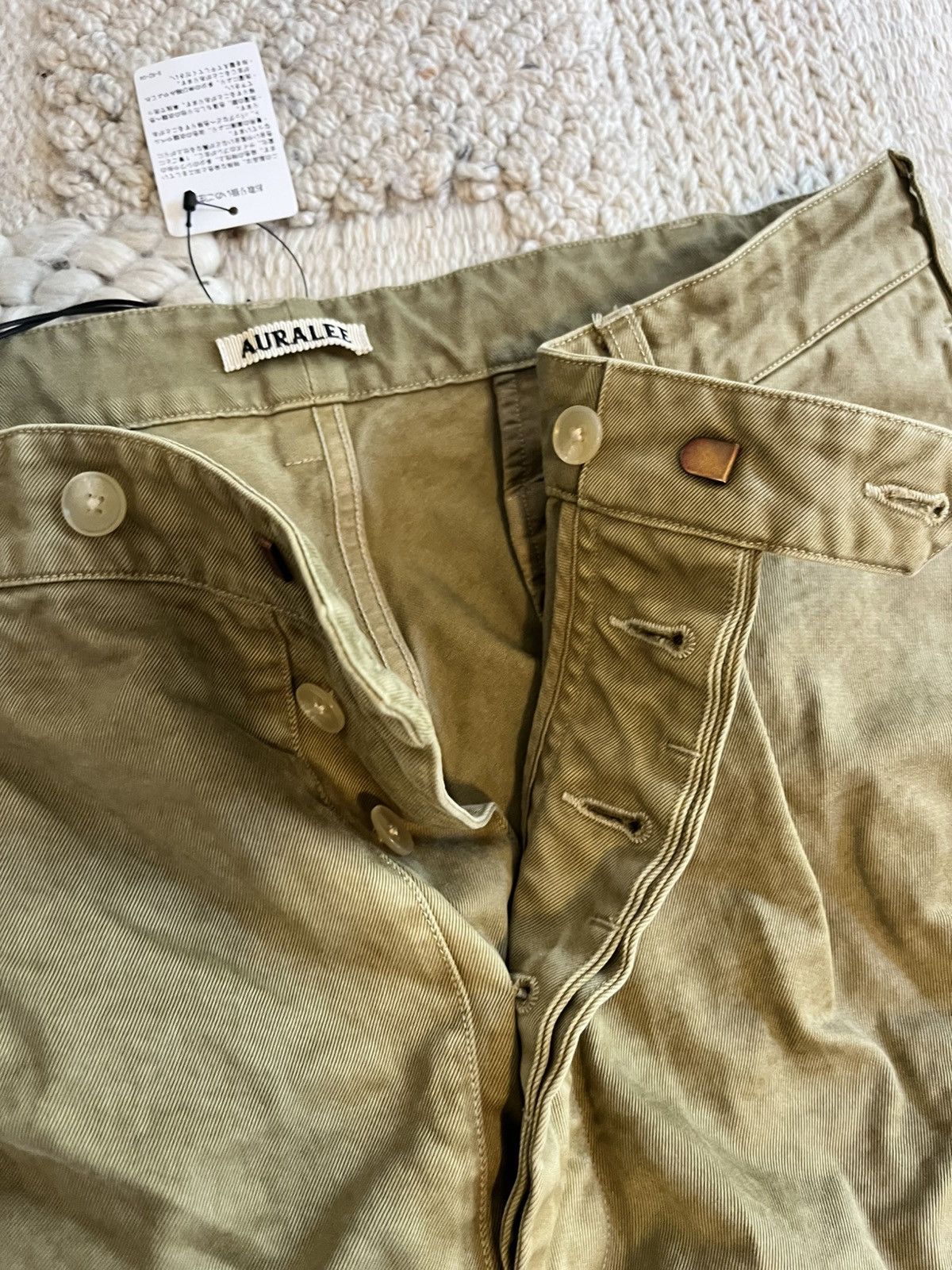 Auralee AURALEE FINX CHINO ONE-TUCK PANTS BEIGE Size US 34 / EU 50 - 2 Thumbnail