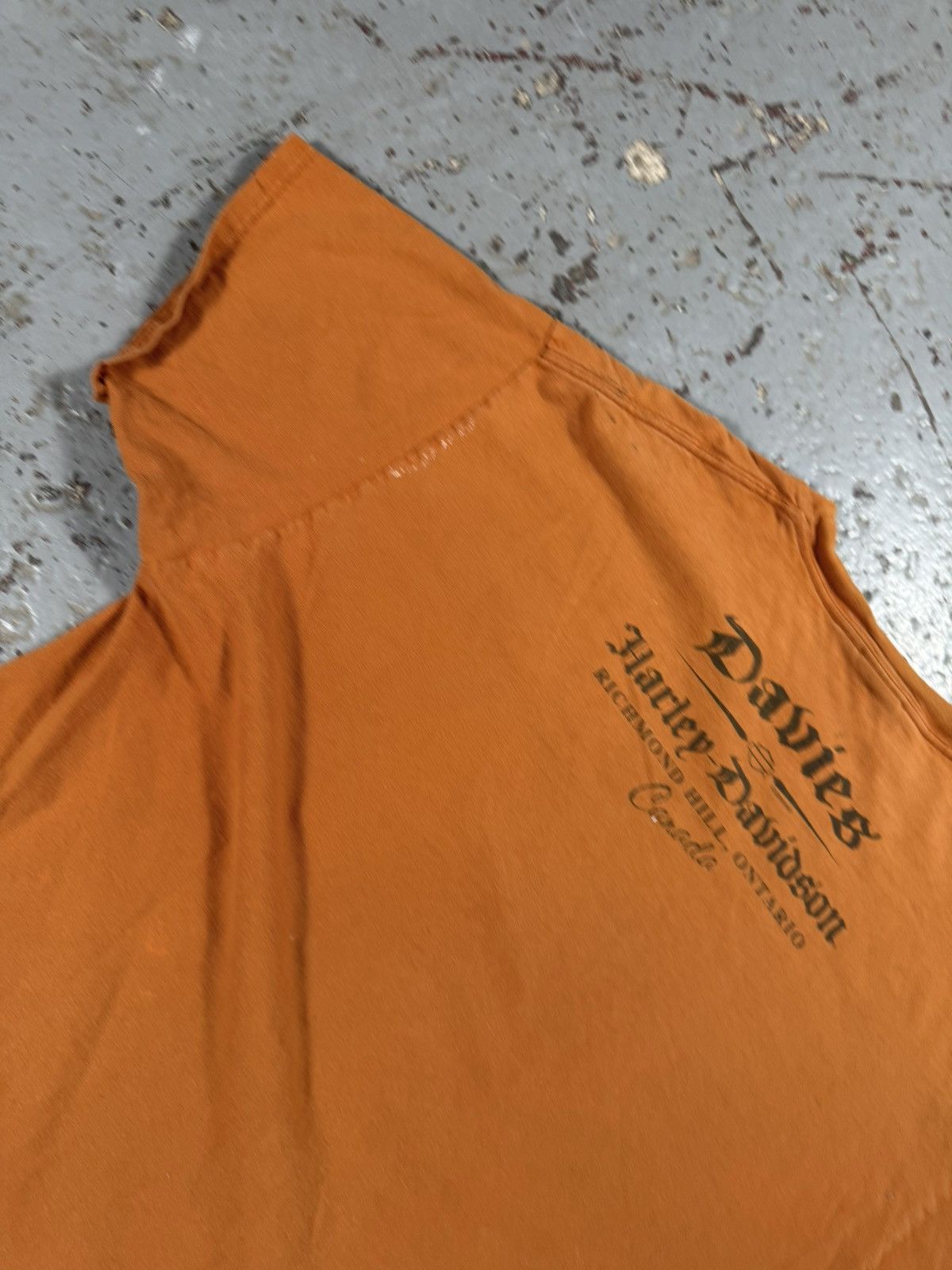 Harley Davidson Vintage Thrashed Harley Davidson Wing Tee Burnt Orange Size US XL / EU 56 / 4 - 9 Thumbnail