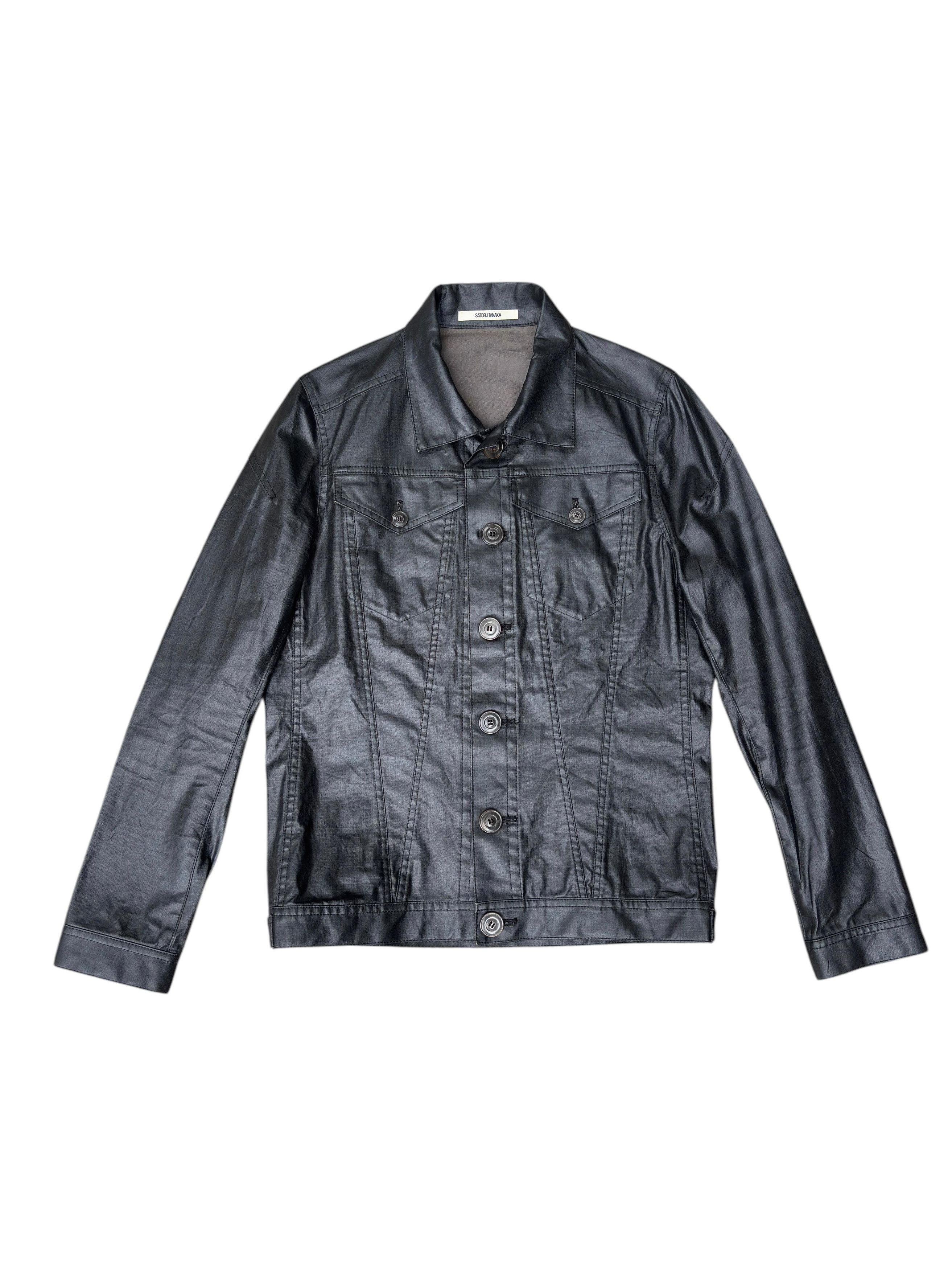 Japanese Brand Satoru Tanaka Coated Trucker Jacket Made In Japan 