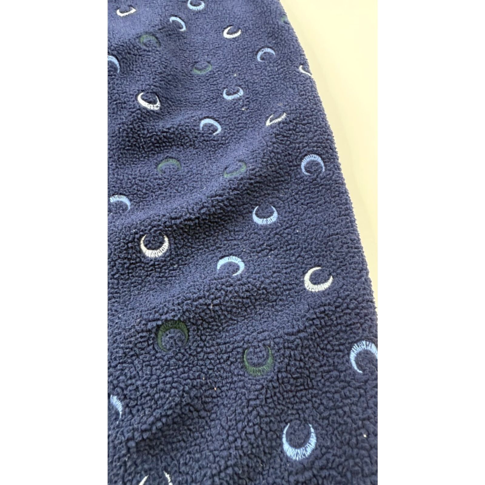 Vintage DAILY PRACTICE Sweatpants Womens Small Blue Fleece Lounge Activewear Tapered Pockets Embroidered Moon Size 28" / US 6 / IT 42 - 4 Thumbnail