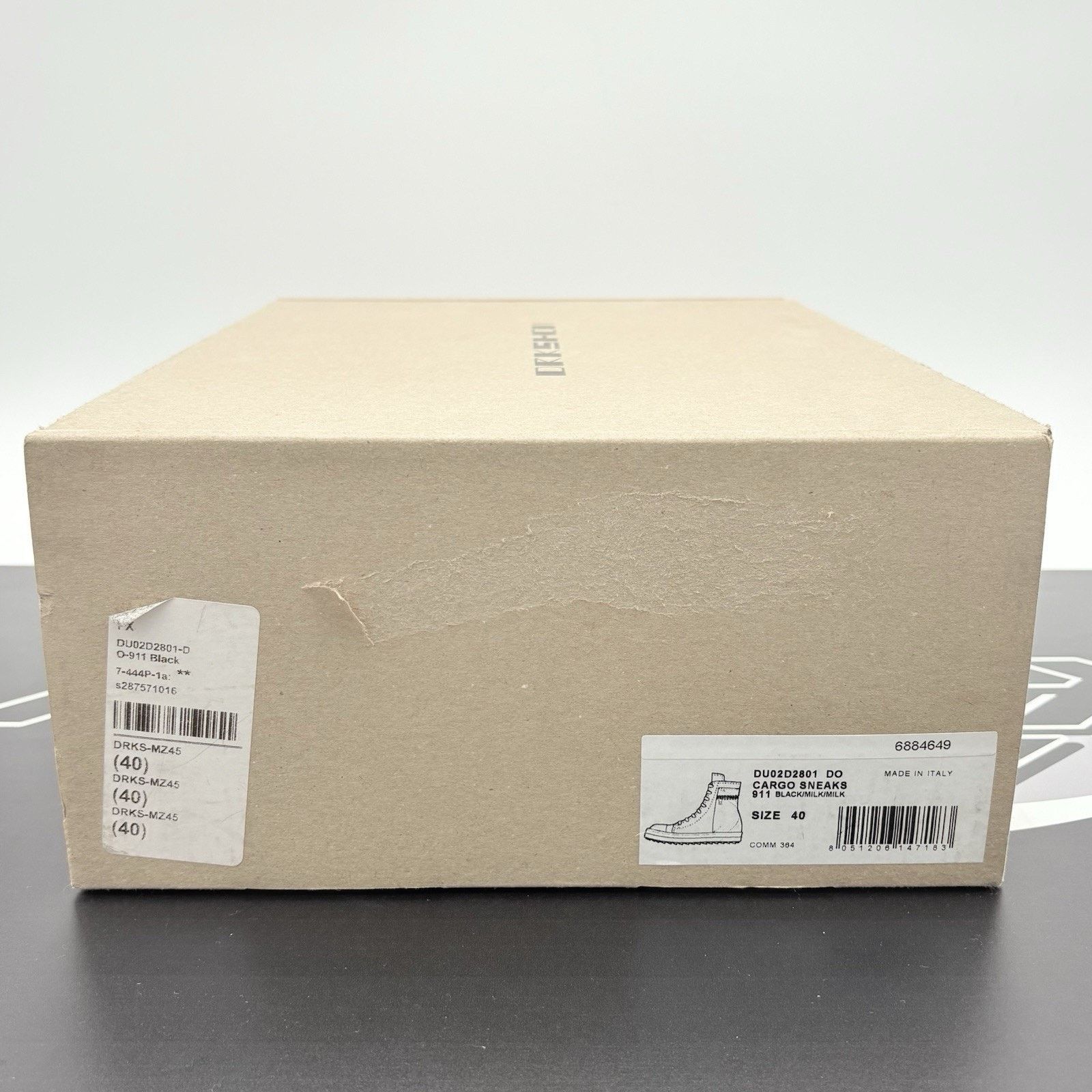 Rick Owens Rick Owens Ramones Cargo ' Black Milk ' | SUPER CLEAN! Size US 7 / EU 40 - 18 Thumbnail