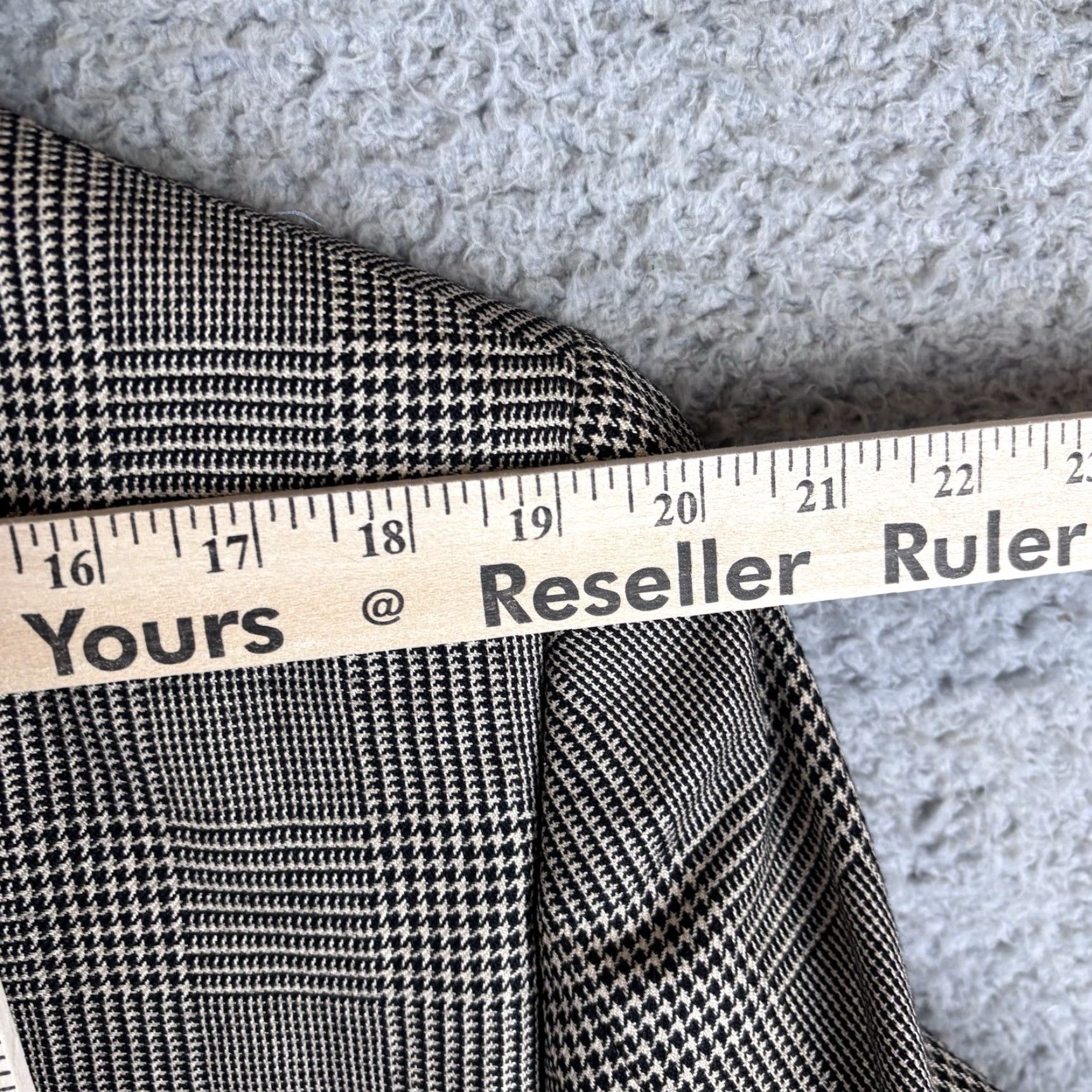 Jos. A. Bank Jos. A. Bank Sport Coat 42R Tan Black Glen Check Windowpane Silk Blend Blazer Size 42R - 6 Thumbnail