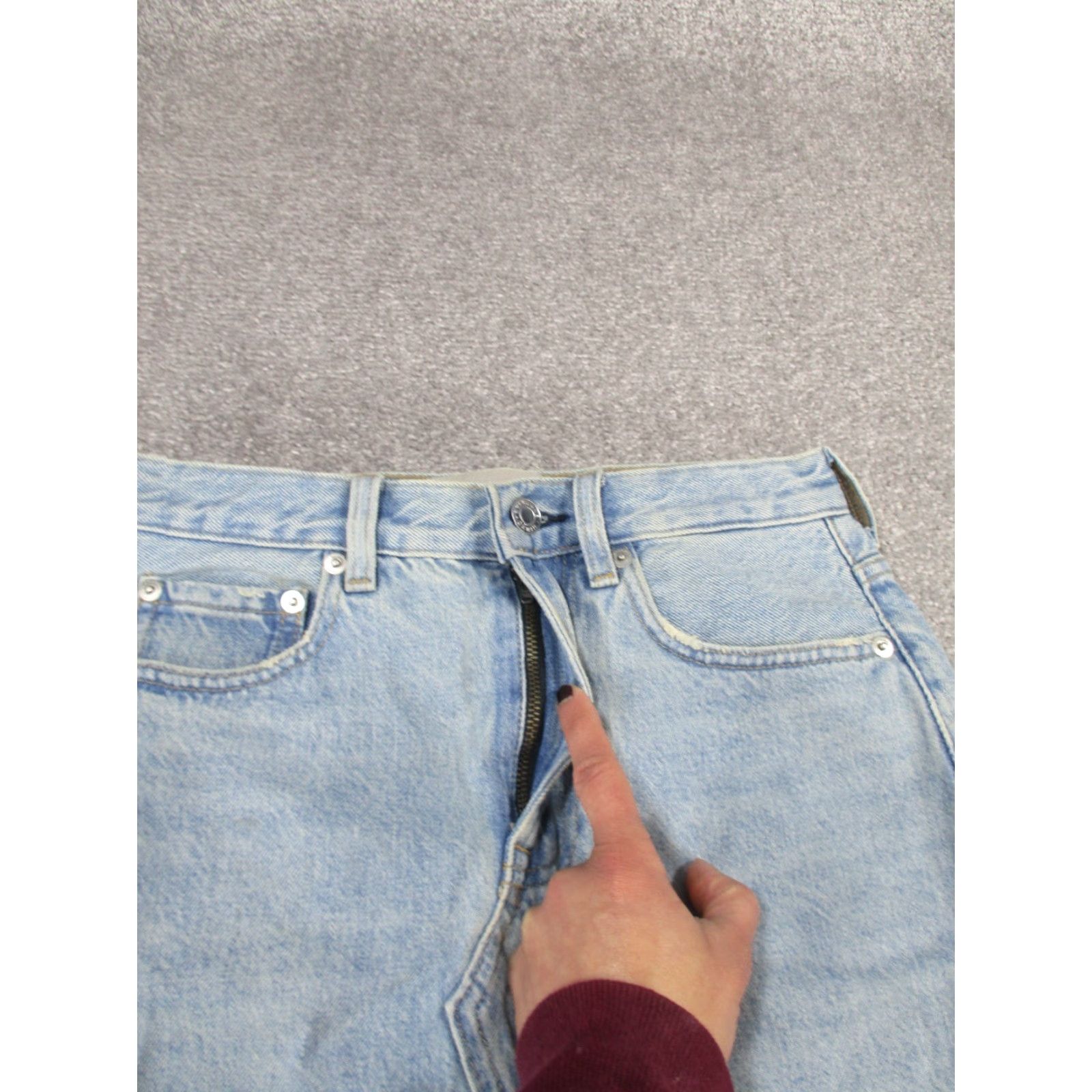 Everlane Vintage Everlane Denim Skirt Women’s 25 A-Line Short Blue Cotton Raw Hem 90s Size 42" / US 20 - 3 Thumbnail