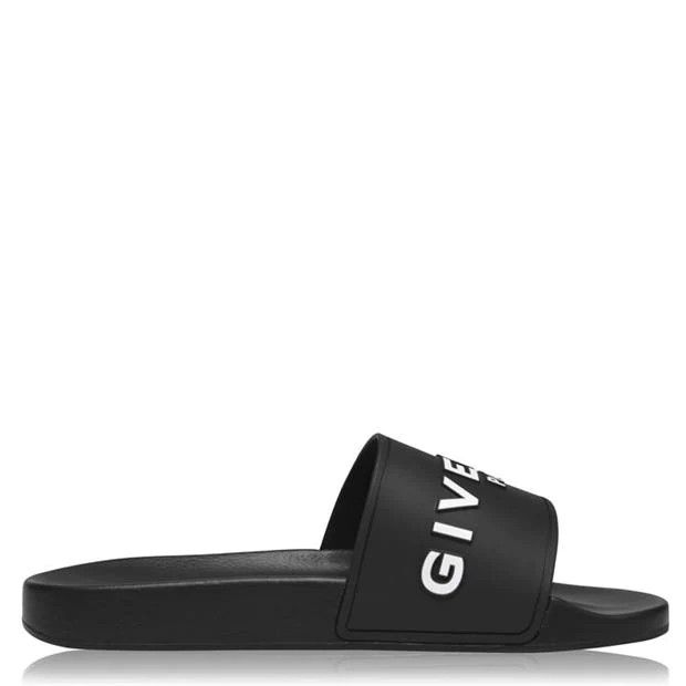 image of Givenchy O1G2R1Mq0424 Logo Sliders In Black, Men's (Size 12)