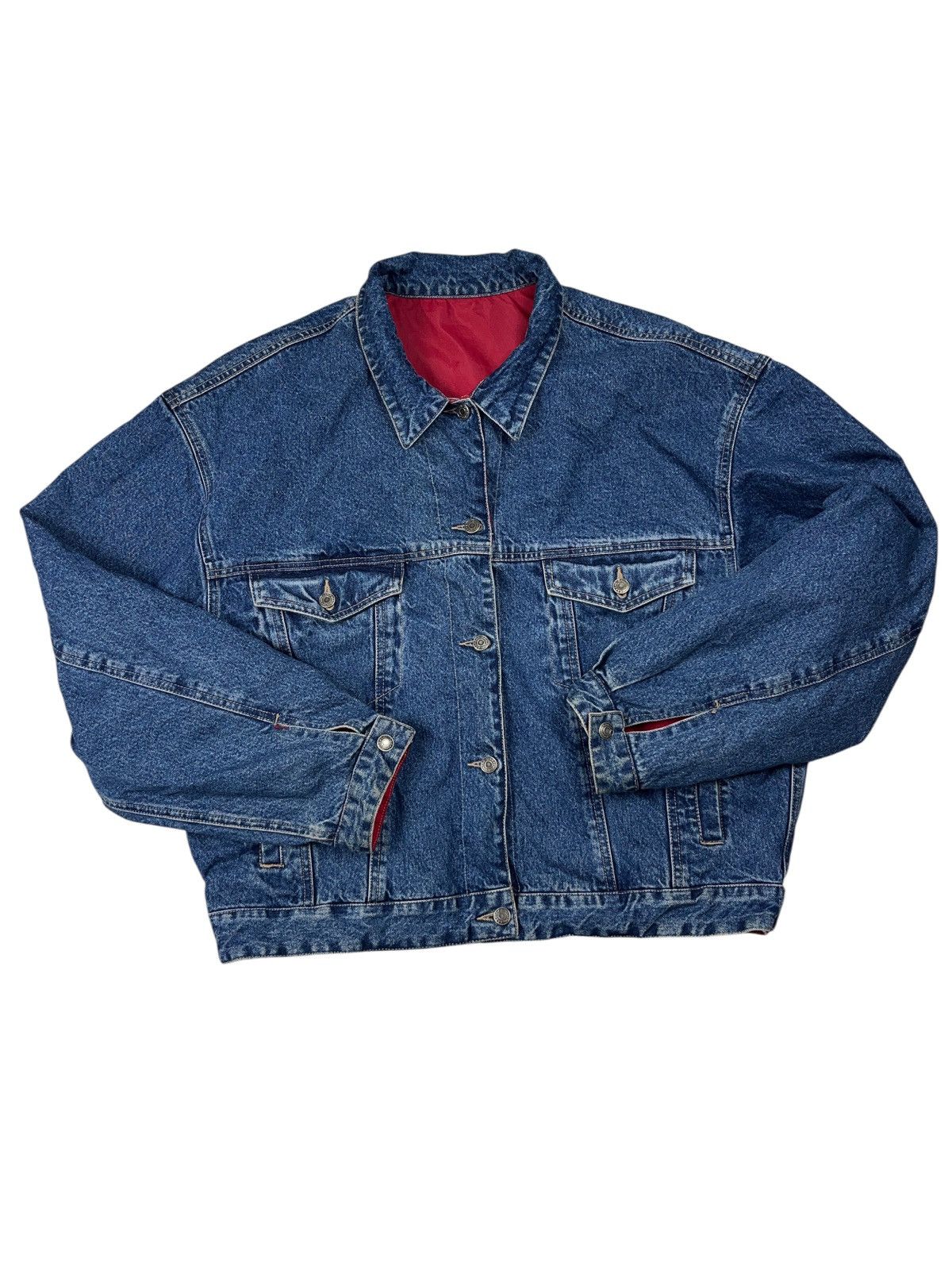 Gap Vintage 90s Gap Reversible Oversized Denim Jacket Trucker Size US XL / EU 56 / 4 - 5 Thumbnail