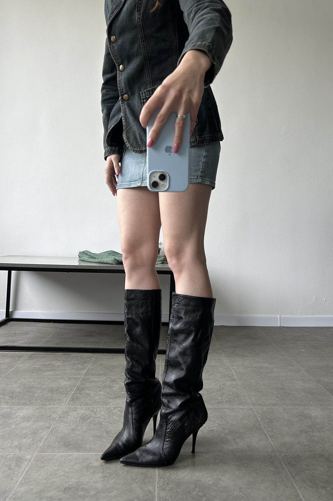 Miss Sixty Miss Sixty Vintage Y2K heels boots leather with applique Size US 7 / IT 37 - 1 Thumbnail