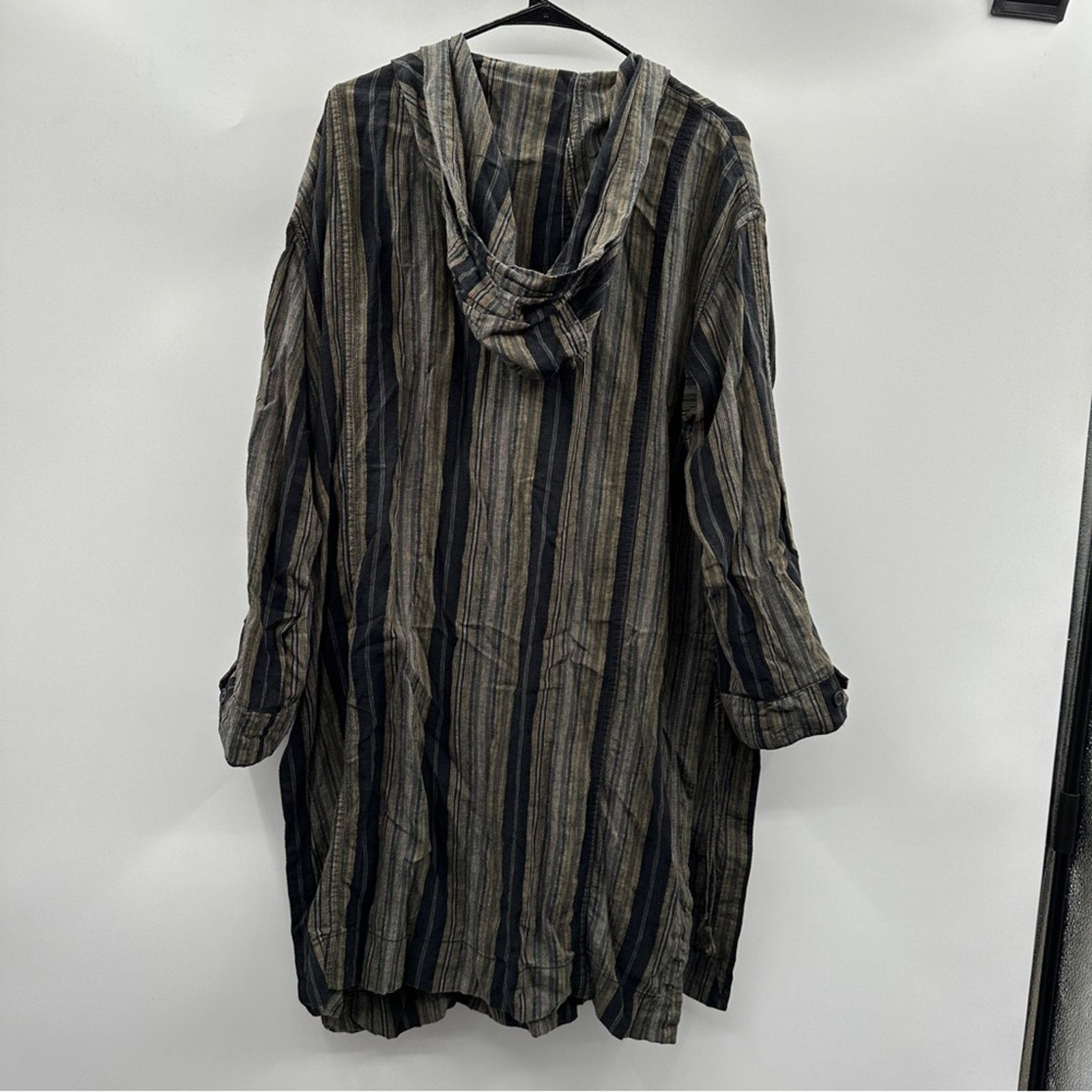 Urban Outfitters Urban Outfitters BDG Olive Green Black Stripe Hooded Jacket Size S / US 4 / IT 40 - 4 Thumbnail