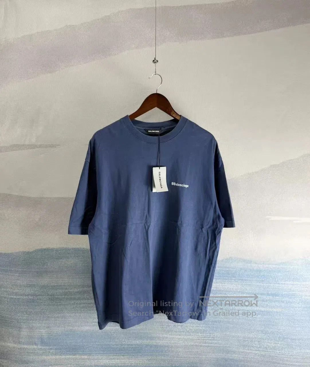 Balenciaga Balenciaga Blue Double B Embroidery Short Sleeve. Size US M / EU 48-50 / 2 - 1 Thumbnail