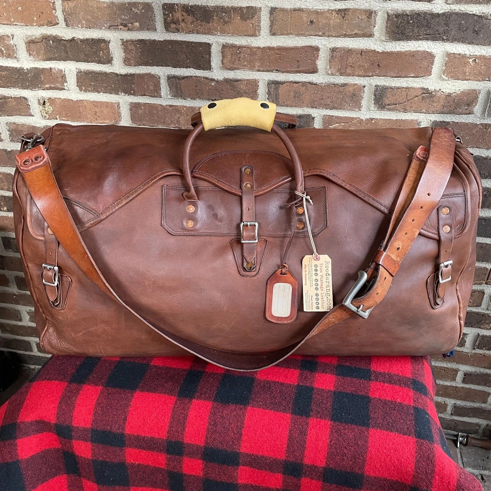 Other RARE VINTAGE 1970s GOKEY CUSTOM LEATHER XL DUFFEL BAG R$4898 Size ONE SIZE - 11 Thumbnail