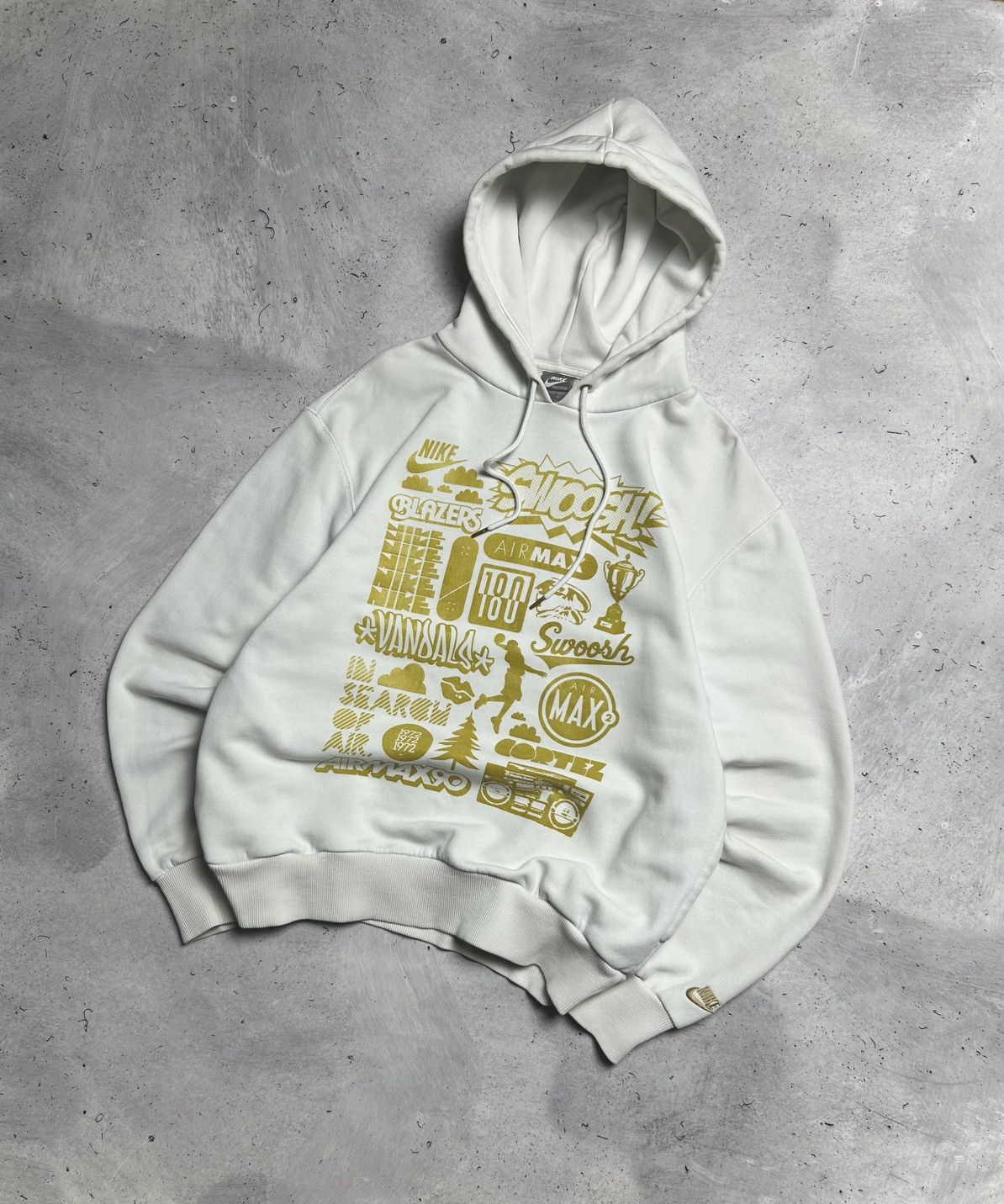 Nike × Vintage Vintage Nike All Logo Brand Hoodie Size US M / EU 48-50 / 2 - 2 Thumbnail
