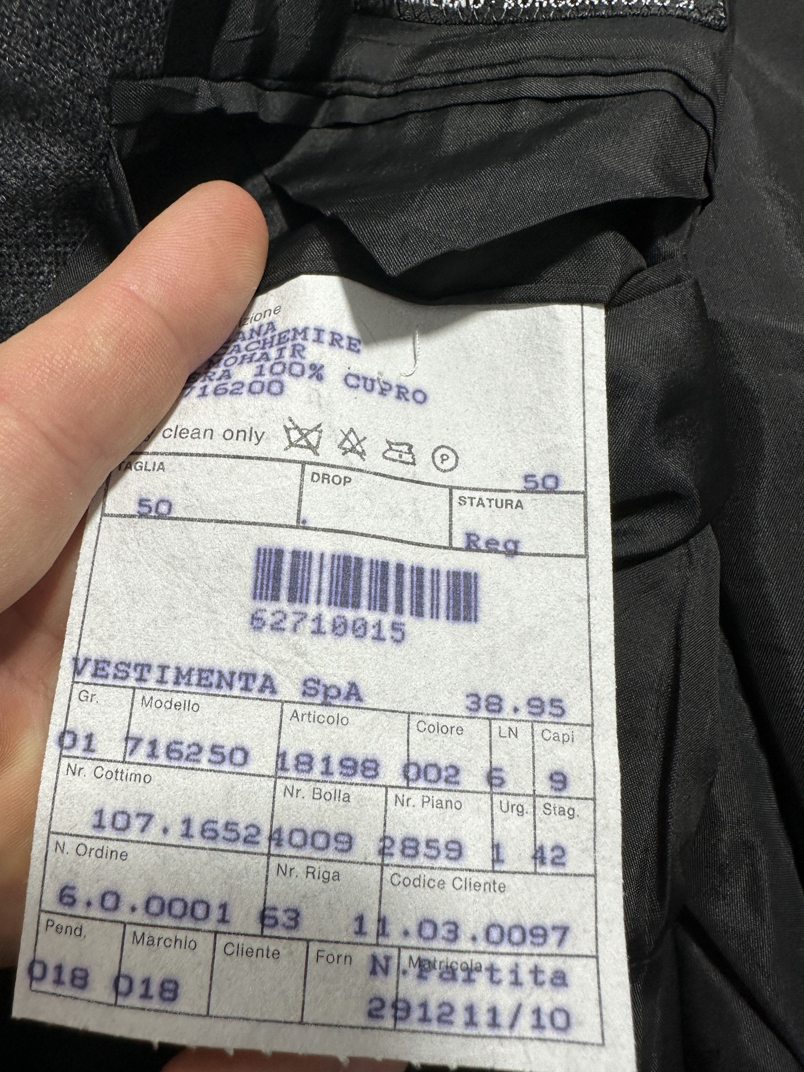 Giorgio Armani Giorgio Armani Black Label Wool Cashmere Double Breasted 50 Size 50R - 7 Thumbnail