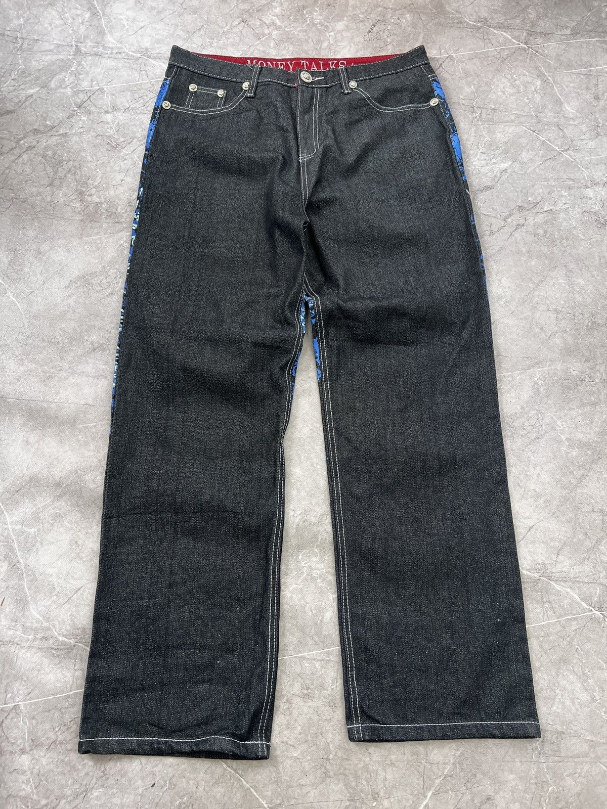 Karl Kani × Wu-Tang Clan Vintage rap wide leg Coogi style rap pants jeans skater Size US 36 / EU 52 - 12 Thumbnail
