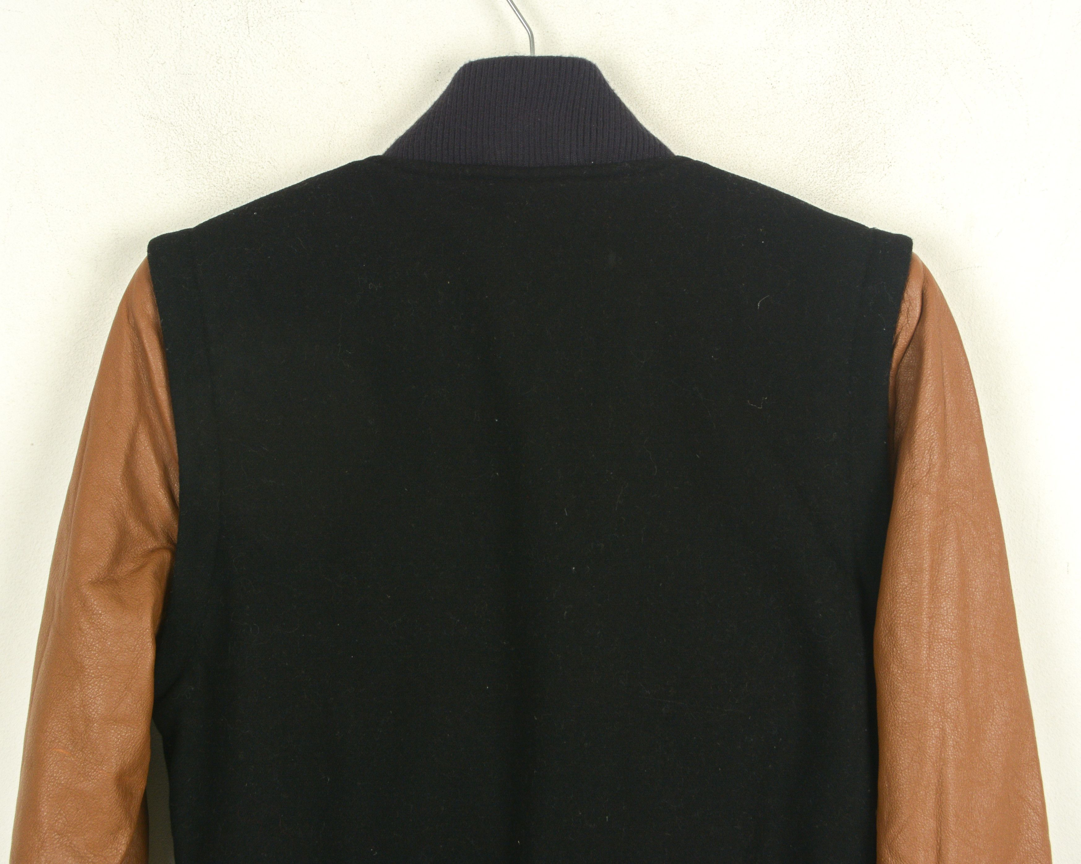 Nike NSW destroyer women XS wool jacket leather sleeves bomber Size XS / US 0-2 / IT 36-38 - 6 Thumbnail