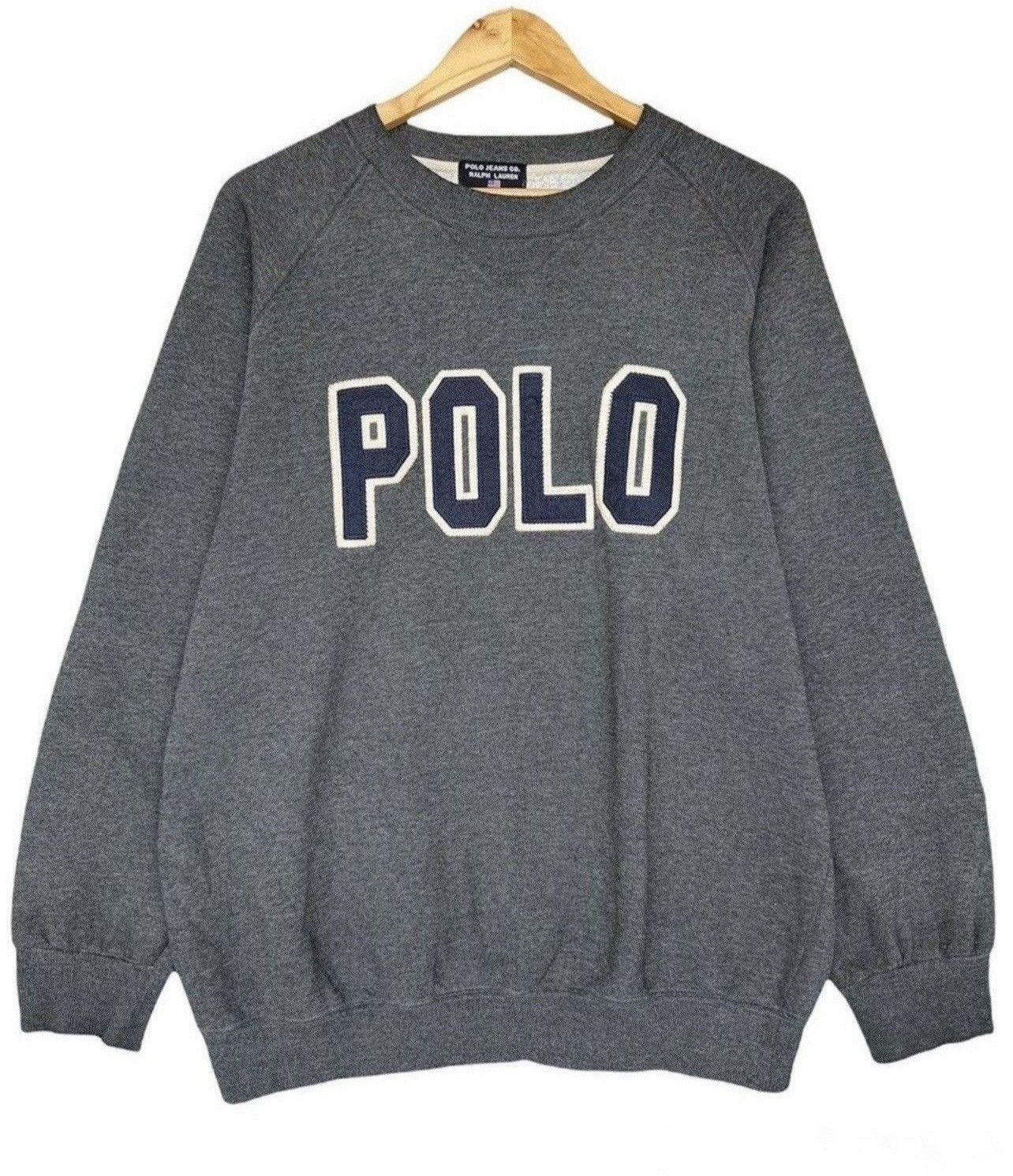 Polo Ralph Lauren Vintage Polo Ralph Lauren Embroidered Baggy Boxy Sweatshirt Size US L / EU 52-54 / 3 - 1 Thumbnail