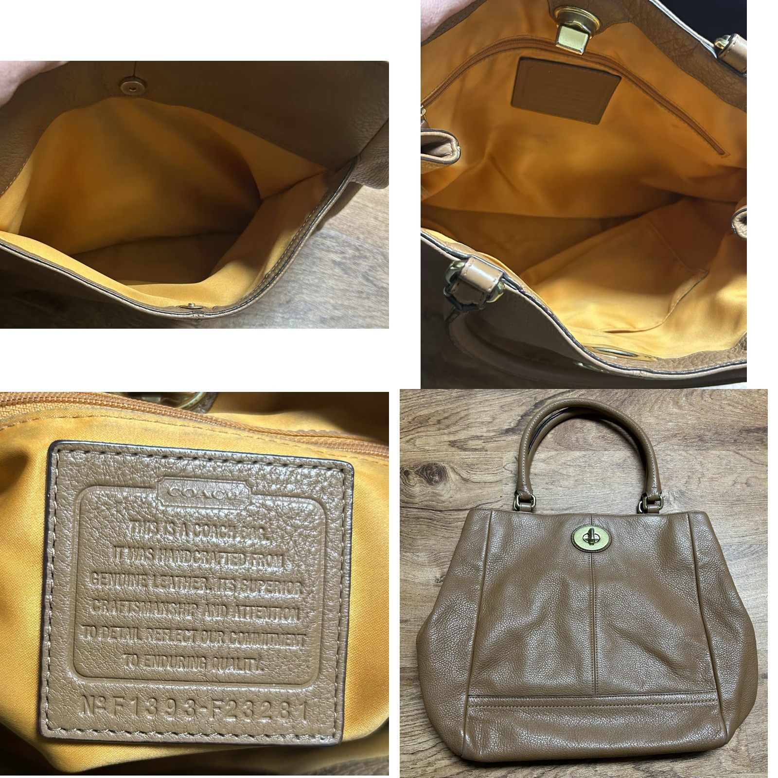 Coach VINTAGE Coach Park Large Camel Brown Leather Turn Lock Shoulder Handbag Satchel Purse Size L / US 10 / IT 46 - 11 Thumbnail