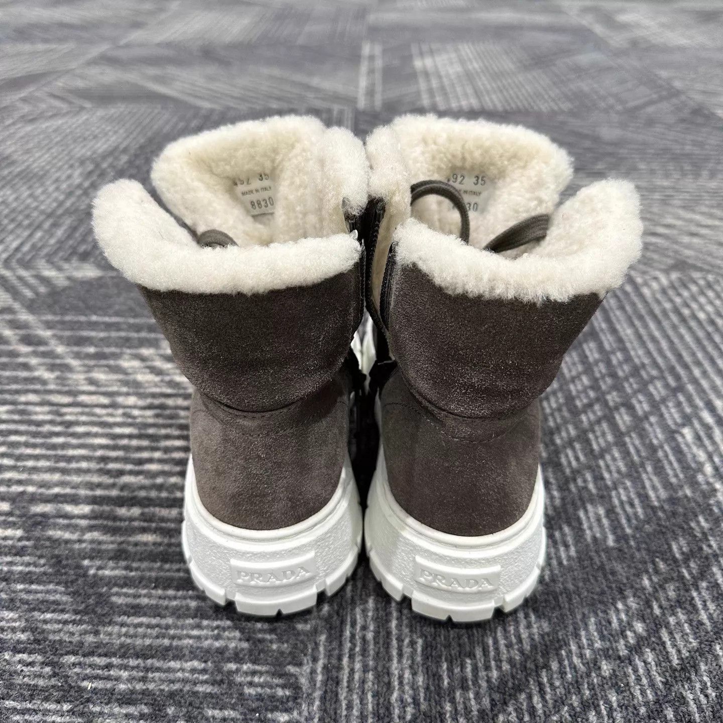 Prada Prada Biscuit Fleece-Lined Ankle Boots 35 99 New Size US 4.5 / IT 34.5 - 3 Thumbnail