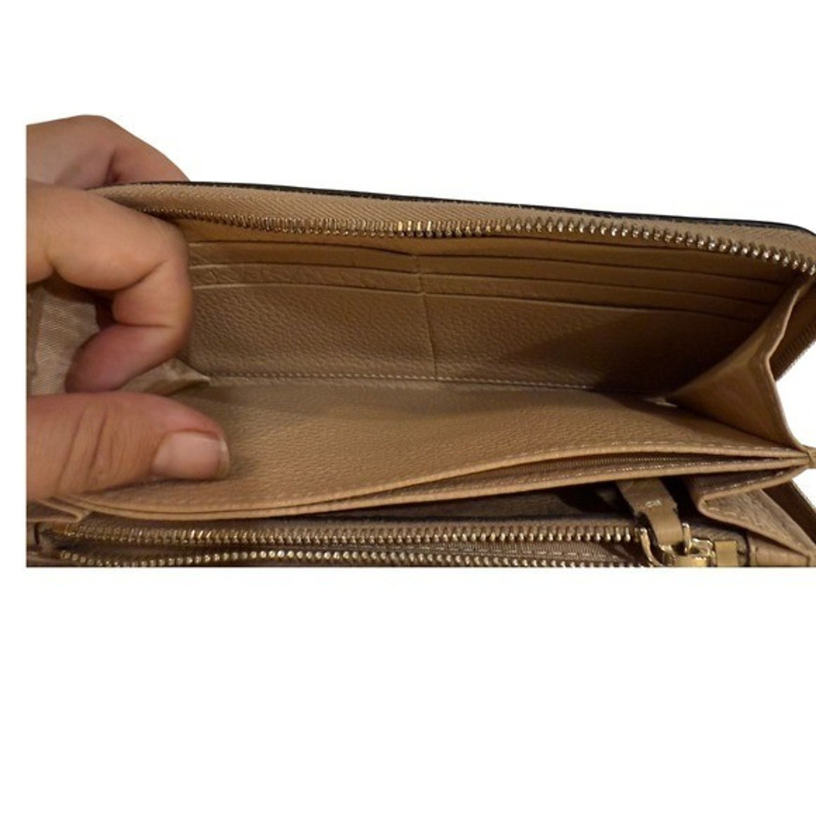 Valentino Valentino Rockstud Wallet Tan Leather Garavani Zip BOX COA Size ONE SIZE - 7 Thumbnail