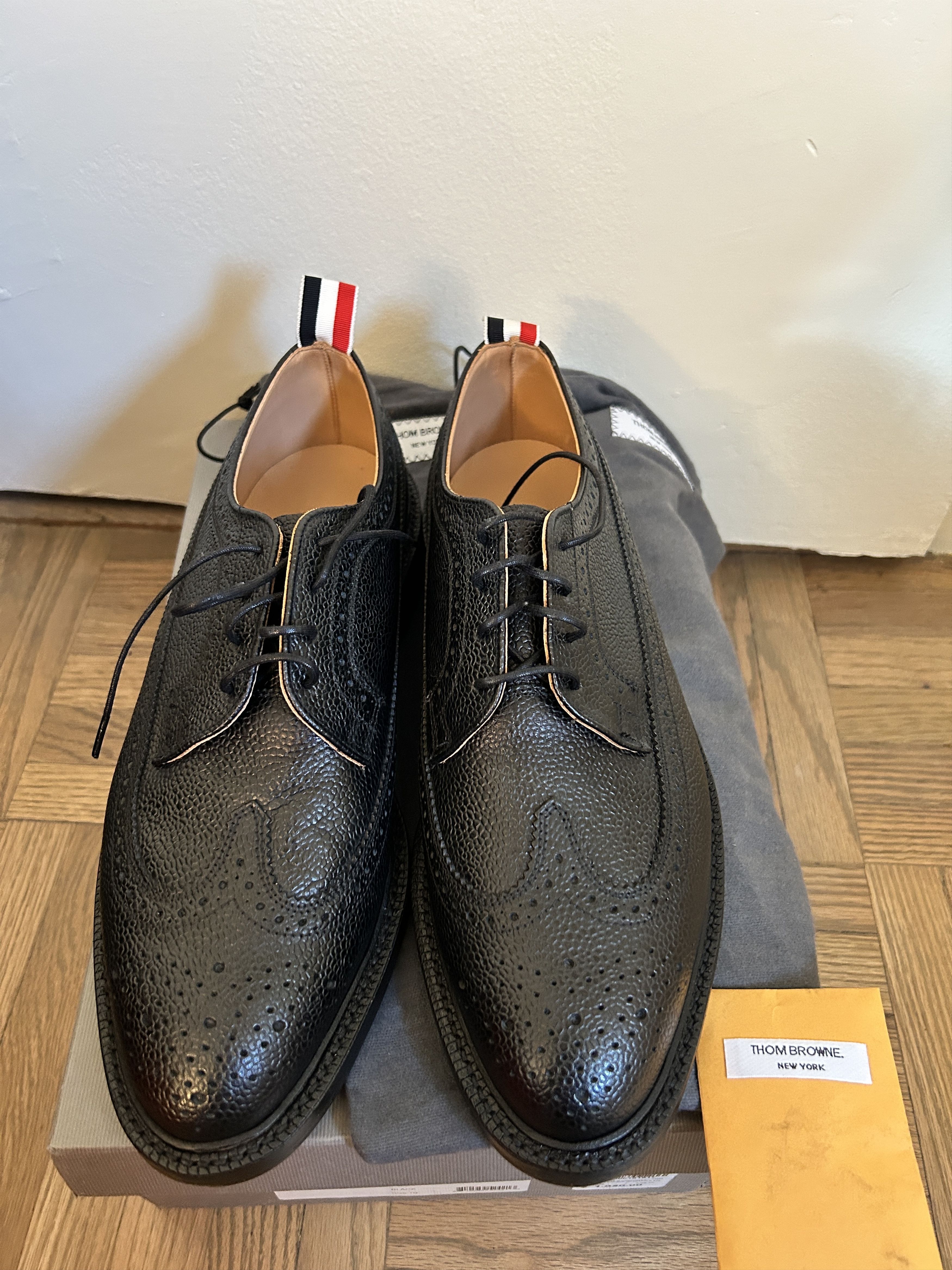 Thom Browne Thom Browne Black Leather Sole Longwing Derbys Size US 10 / EU 43 - 3 Thumbnail